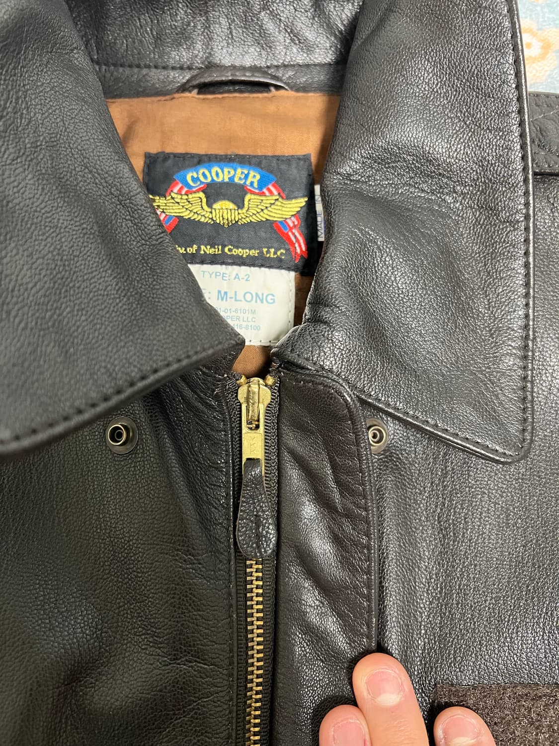 Cooper A-2 Goat leather jacket M-LONG 상품이미지9