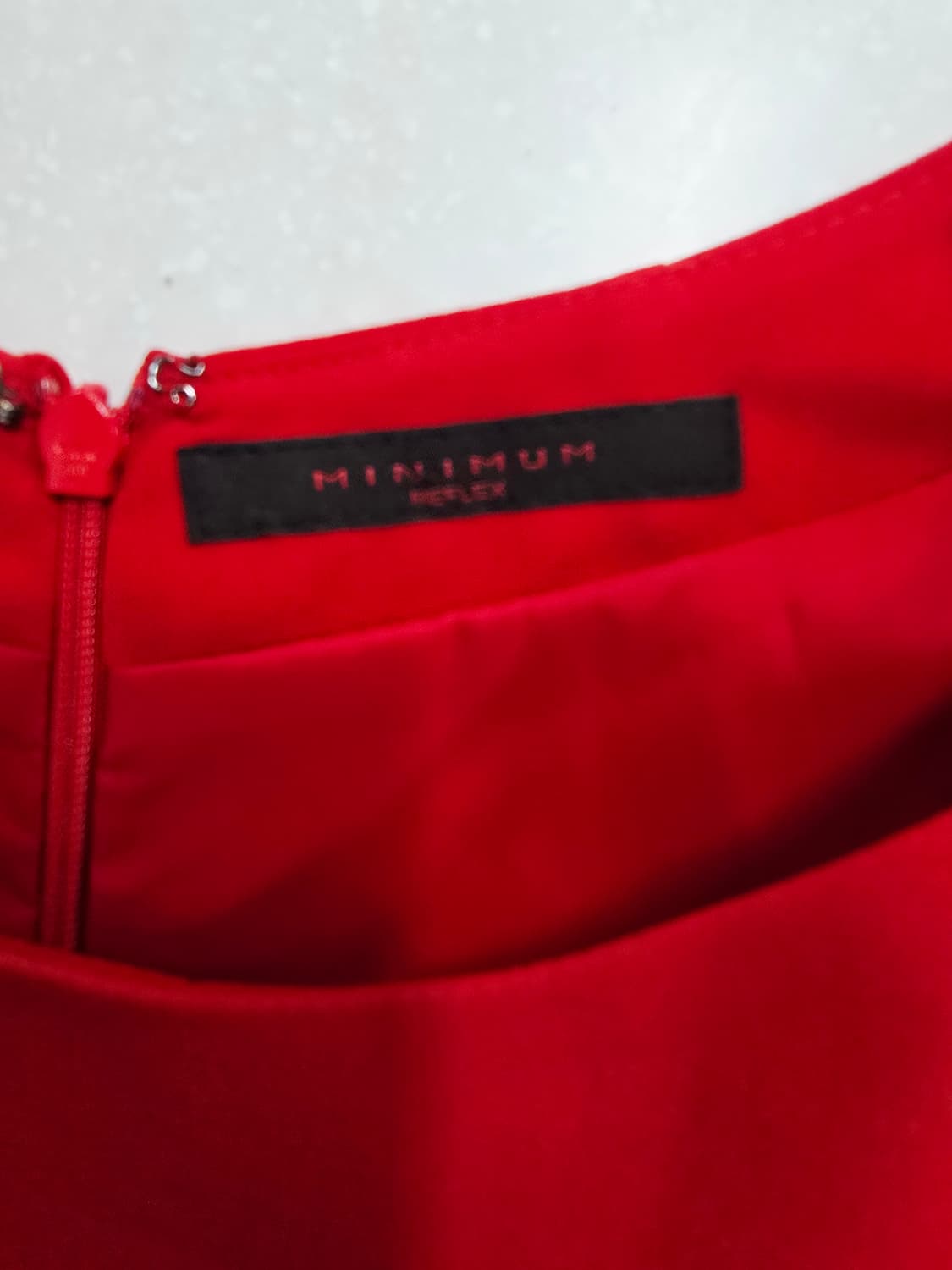 미니멈 레드 롱 슬리브 원피스 큐빅 장식 상품이미지7