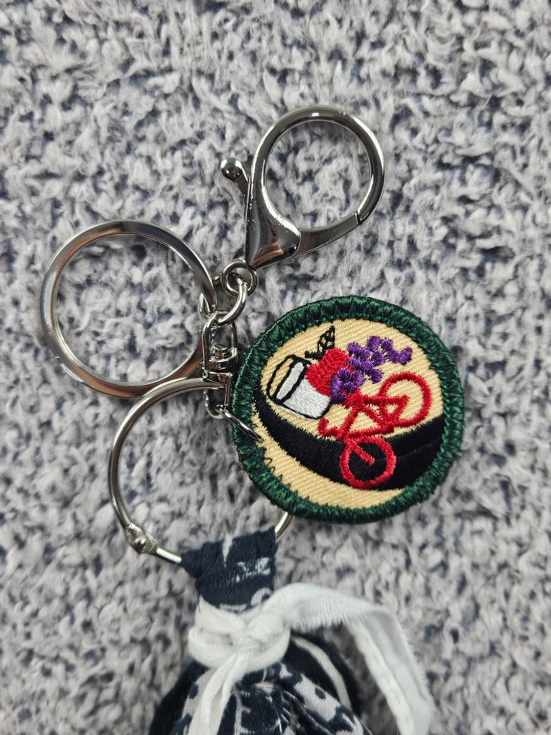 핸드메이드 커스텀 패치 반다나 카라비너 키링 ( OS ) / 10872 상품이미지3