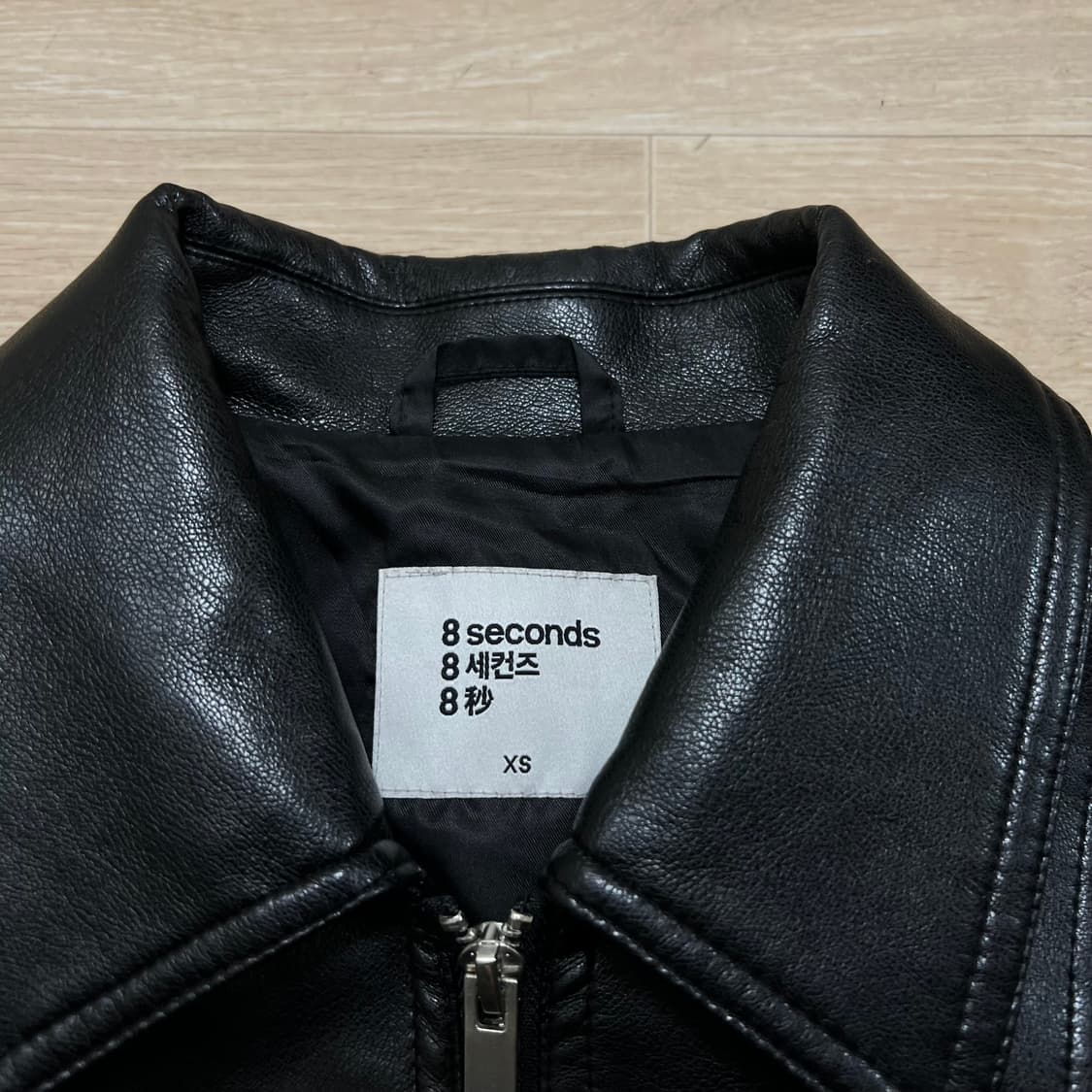 에잇세컨즈 여성 레더 크롭 라이더 가죽자켓 [블랙] XS/85 상품이미지4