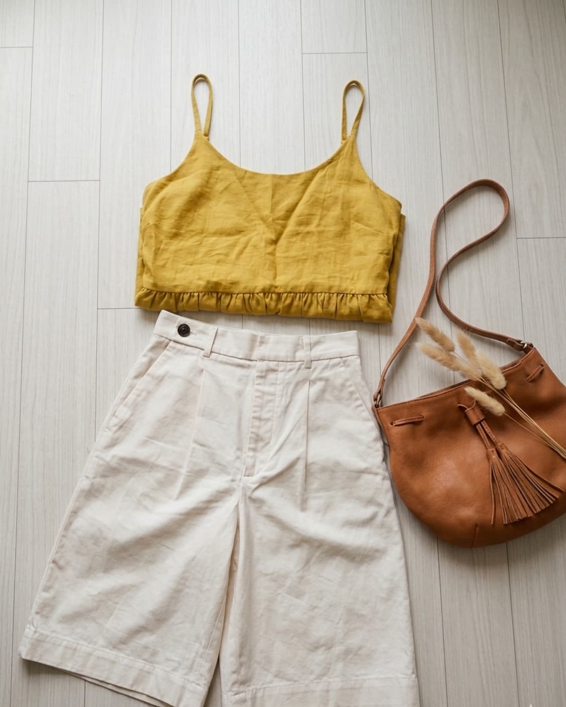 새상품] 자라(ZARA) 하이웨스트 와이드 버뮤다 팬츠 (XS) 상품이미지1