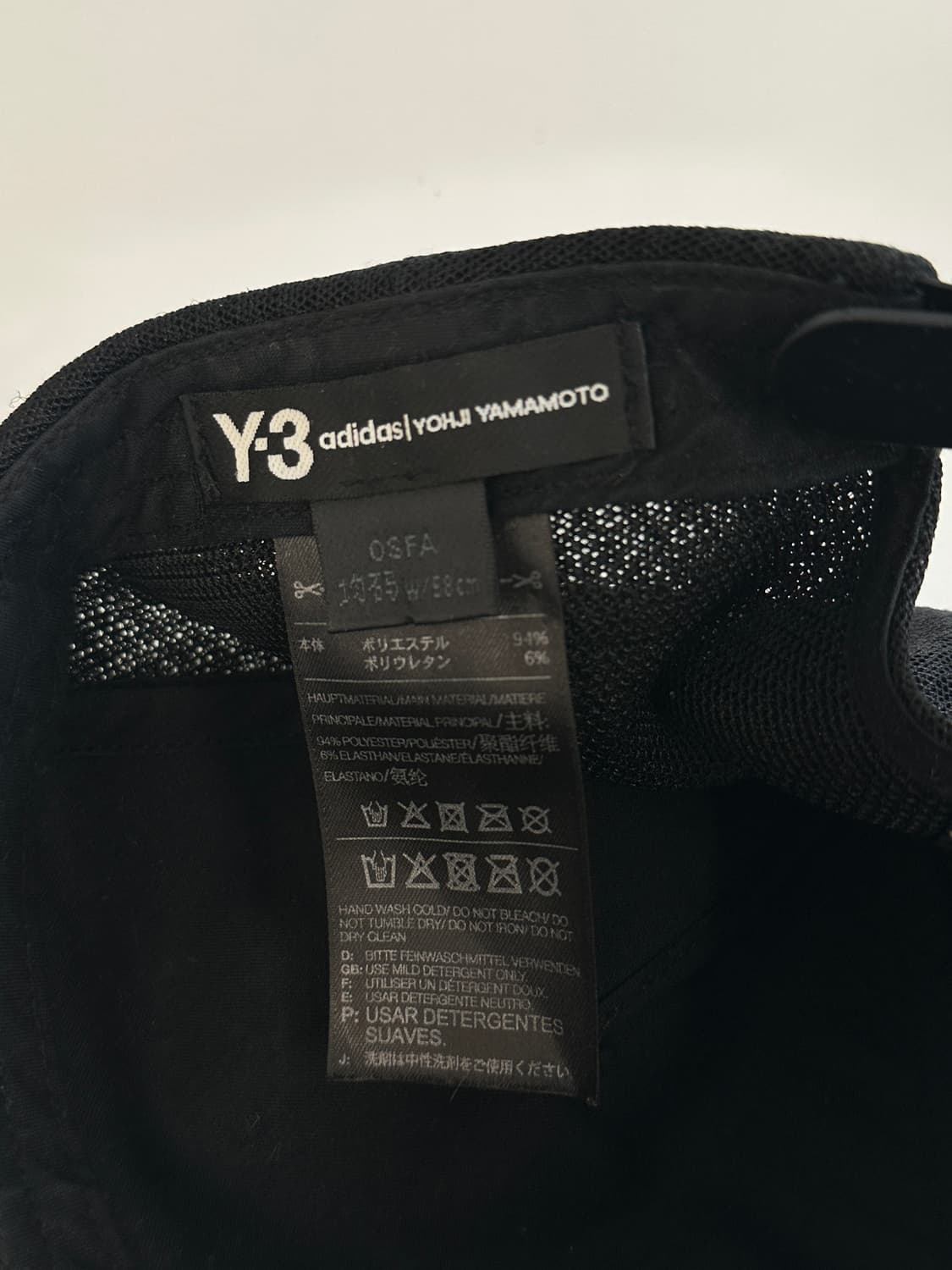 Y-3 아디다스 요지야마모토 매쉬 트러커캡 볼캡 블랙 상품이미지5