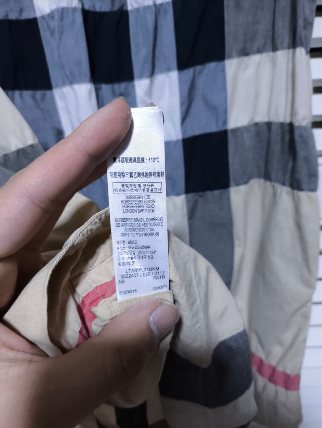 8Y 버버리 키즈 체크셔츠 원피스 상품이미지7