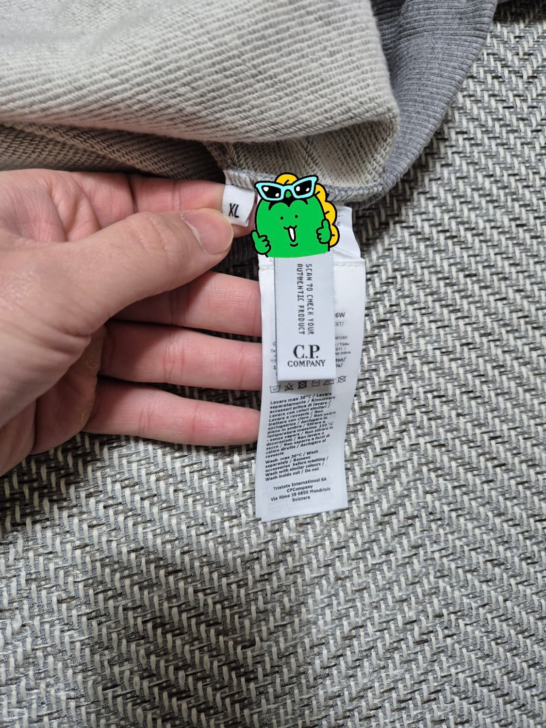 새상품급 CP컴퍼니 맨투맨 105-110 XL-XXL 그레이 상품이미지9