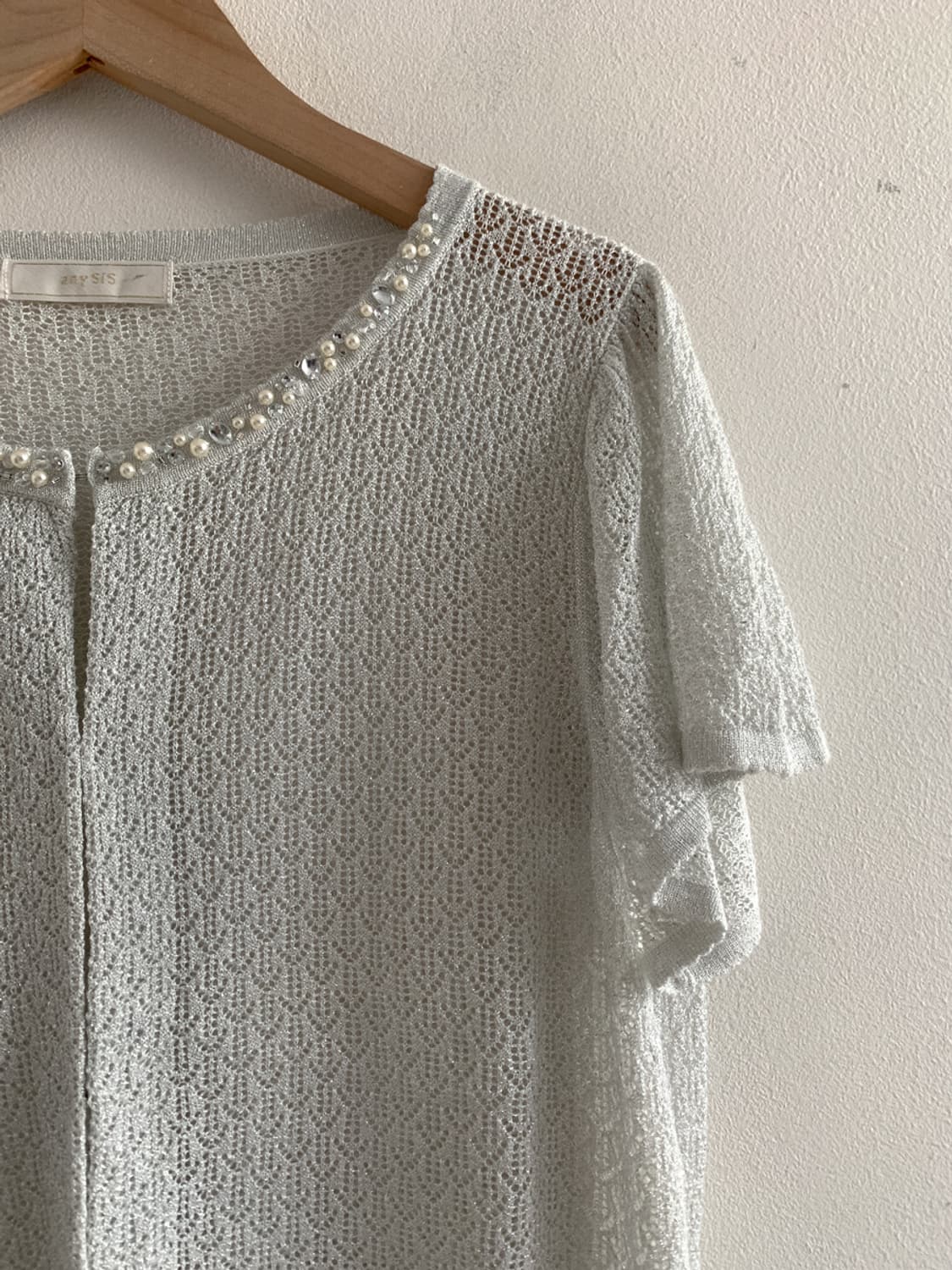 Beads Neck Punching Cardigan 상품이미지6