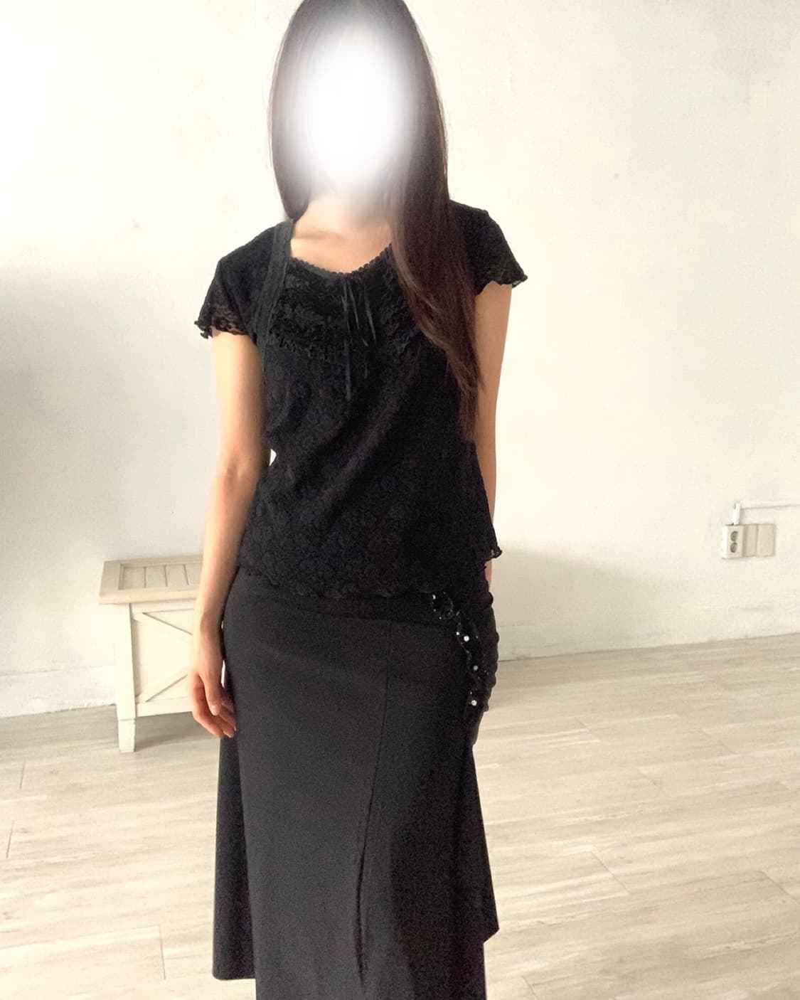 Black Fairy Feminine Lace Blouse 상품이미지3