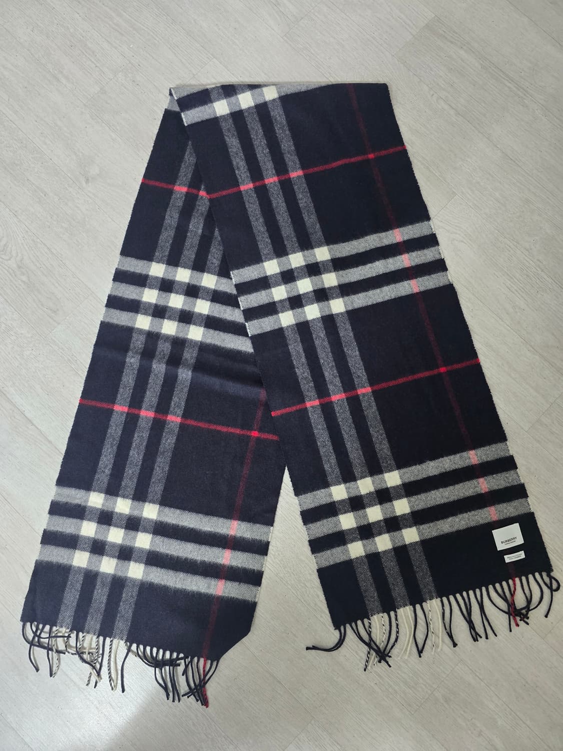 (정품) 버버리 캐시미어 체크 목도리 (명품 머플러 숄 스카프) 상품이미지1
