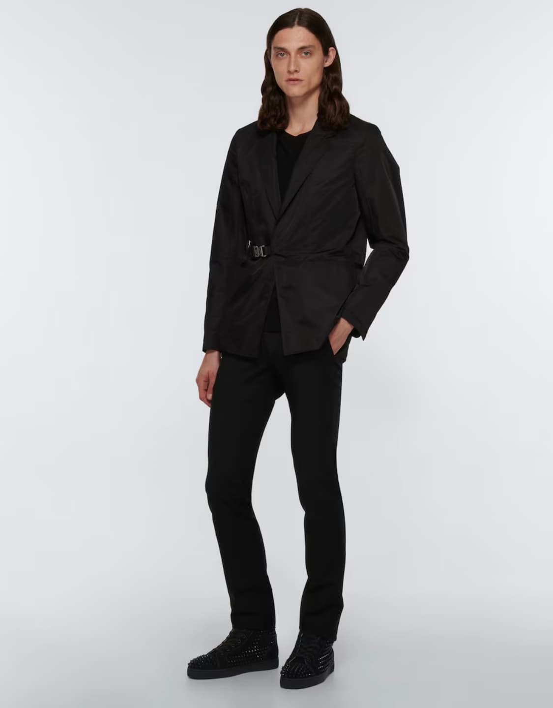 크리스찬 루부탱 루이스 플랫 하이탑 스웨이드 스니커즈 상품이미지2