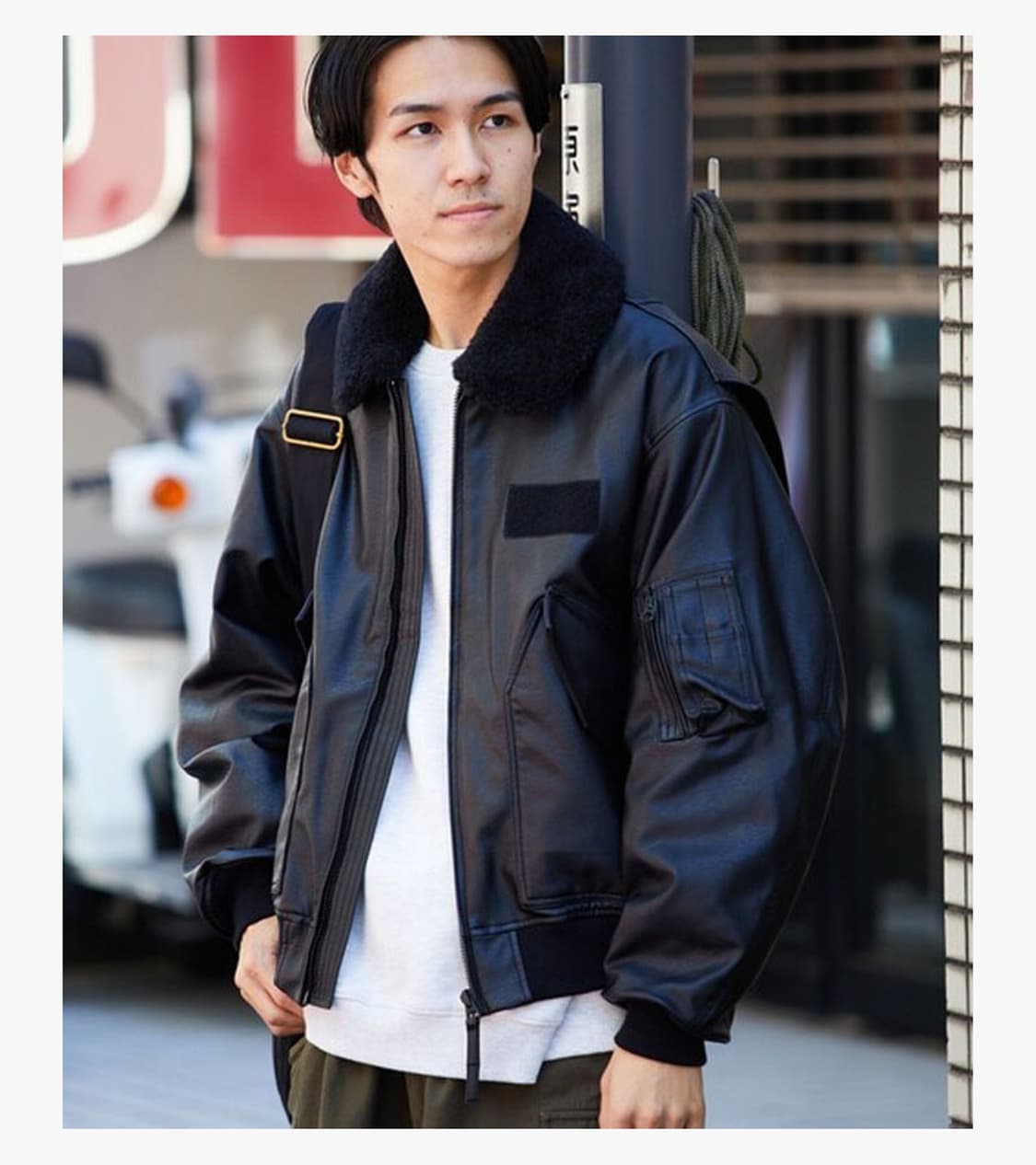 FREAK’S STORE - 23FW LEATHER MA-1 상품이미지3