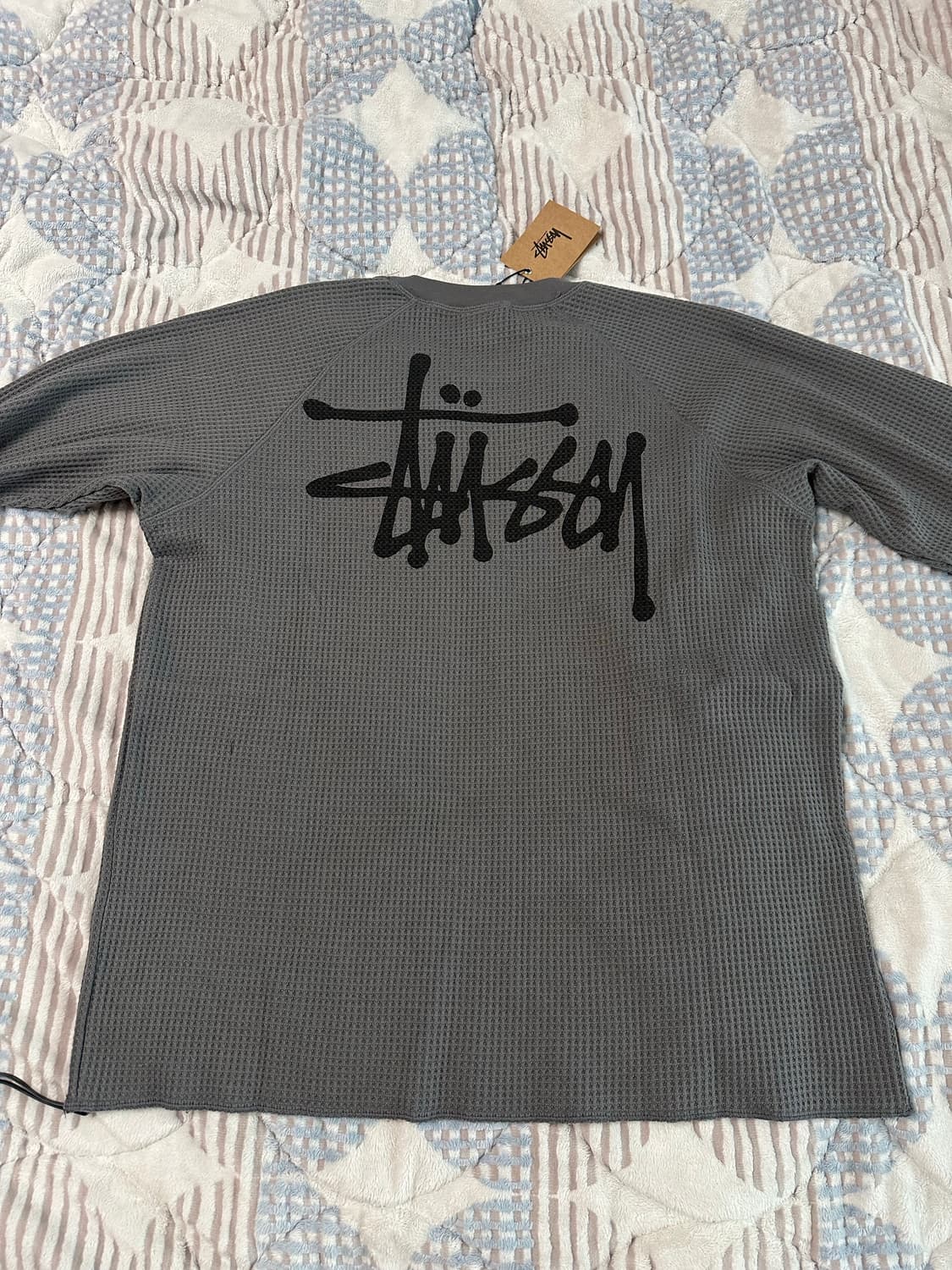 (L)스투시 와플 니트 롱슬리브 차콜 상품이미지5