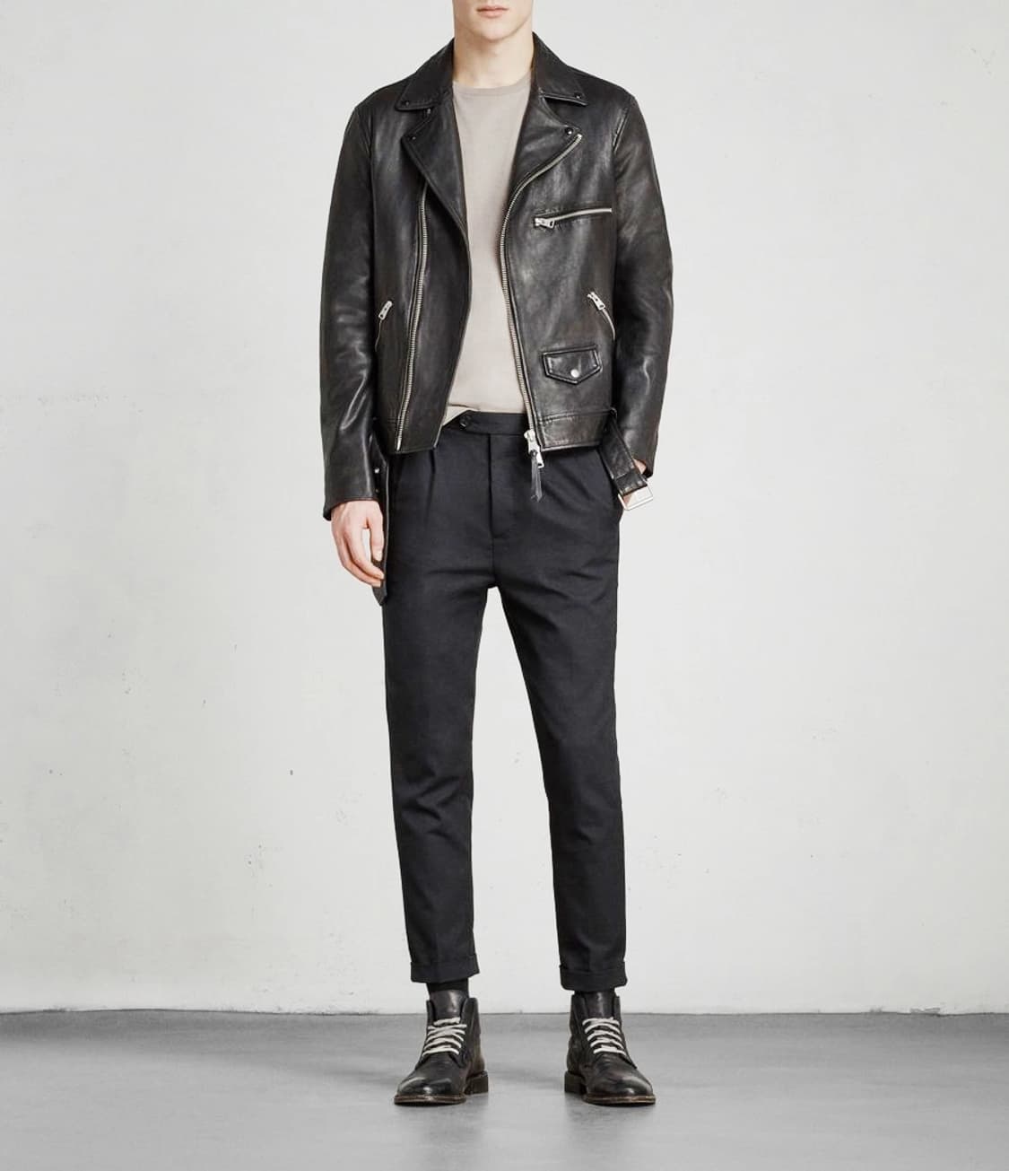 올세인츠 바이커 양가죽자켓 S (100사이즈감) 상품이미지6