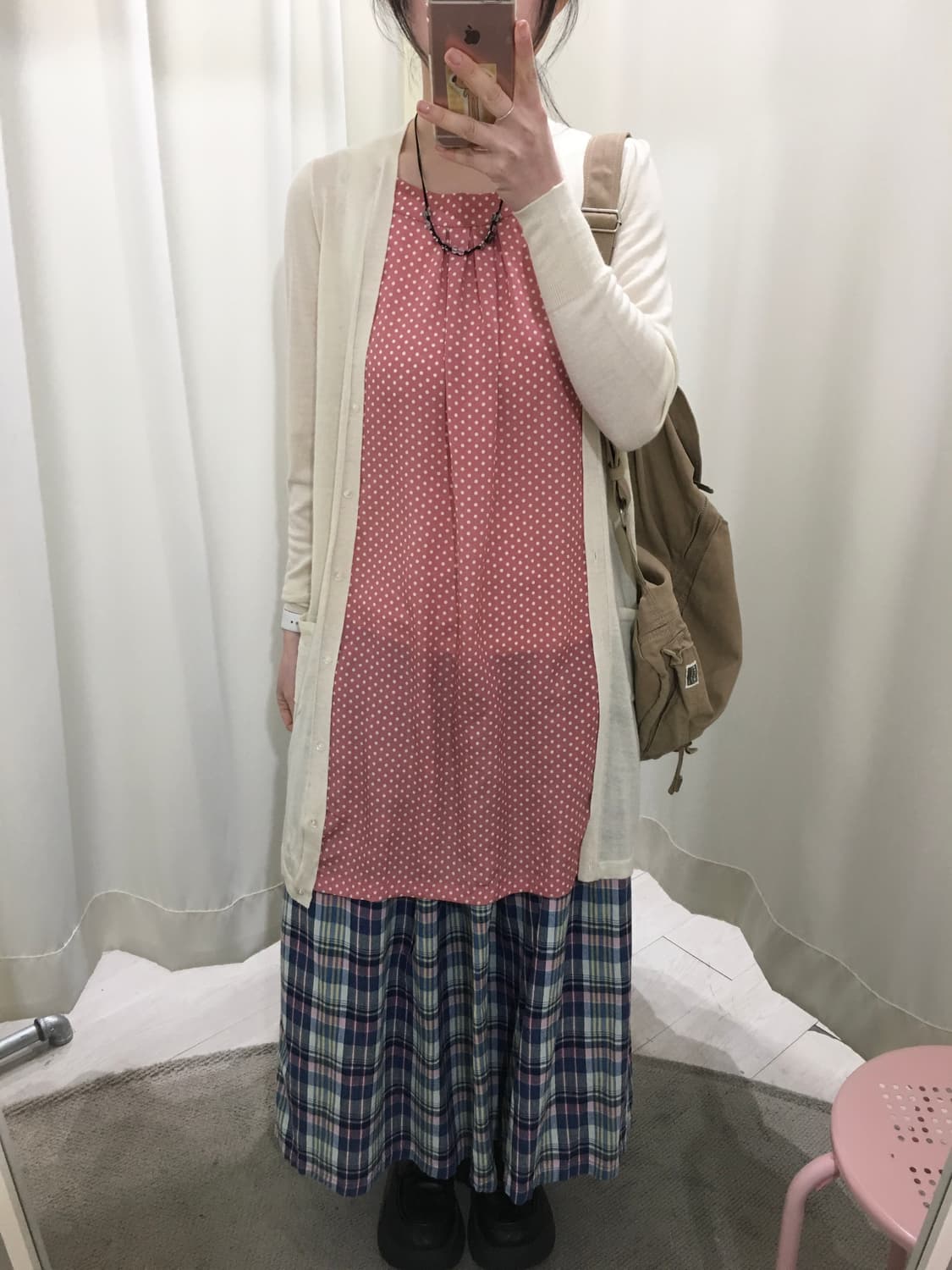 dot layered cardigan 상품이미지2