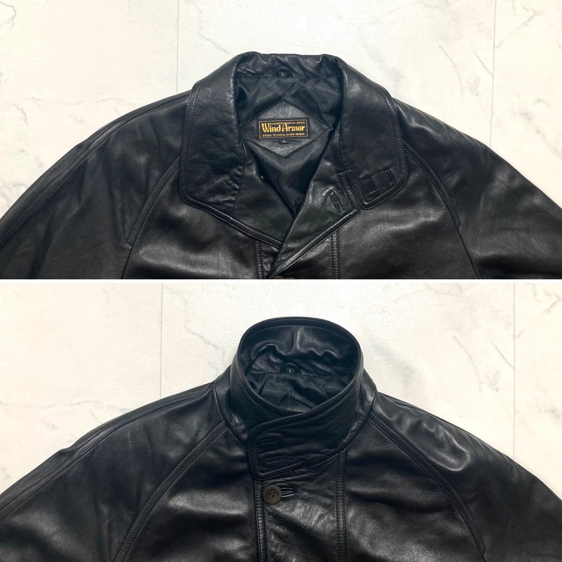 (거의 새것)윈드아머 양가죽 레더 코트 자켓 105-110 상품이미지4