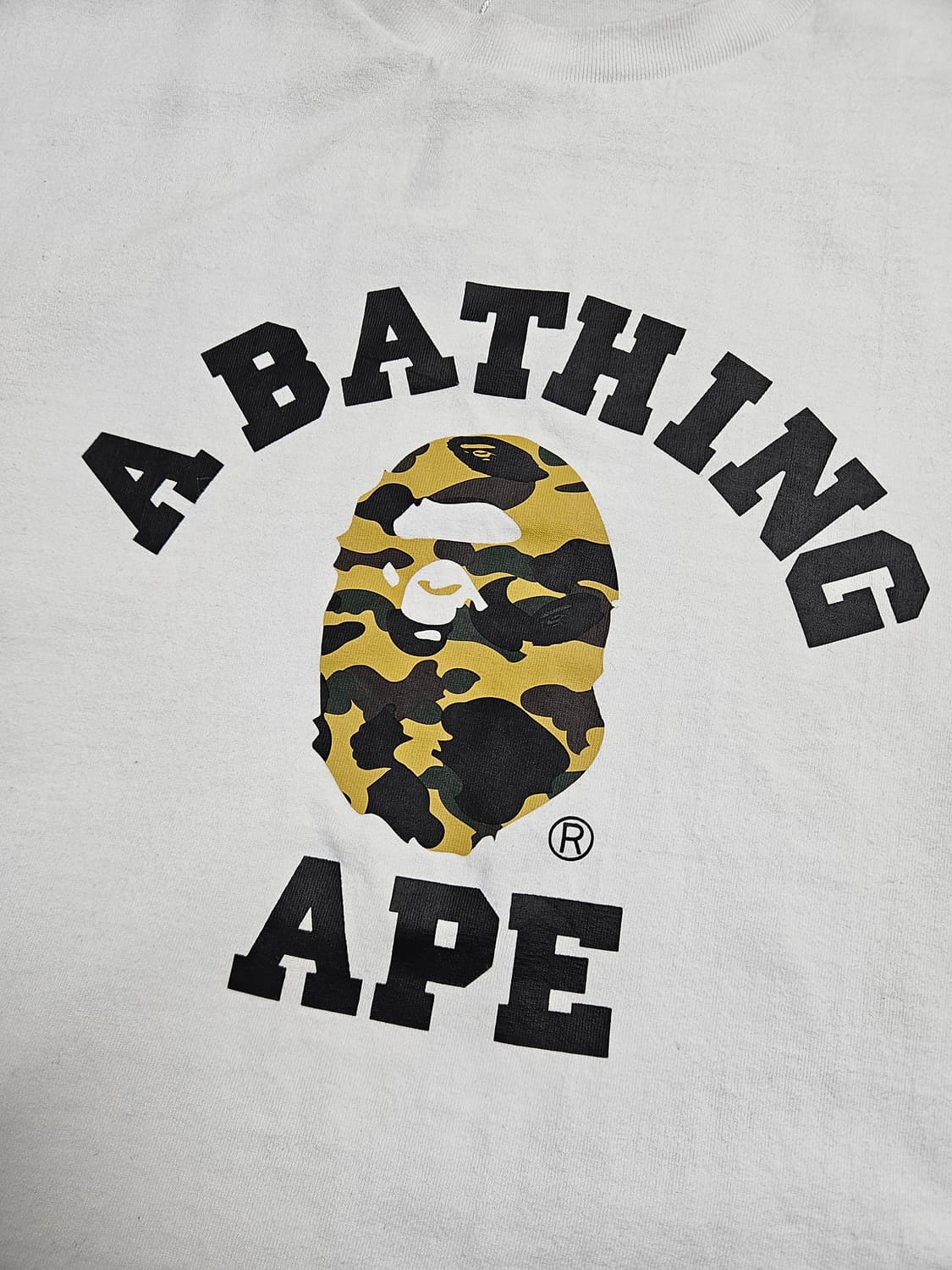 베이프 카모 사루 반팔티 화이트 상품이미지3