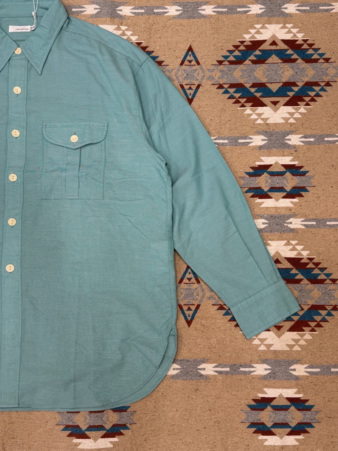 [M][100] 나나미카 유틸리티 파나마 셔츠 민트 상품이미지4