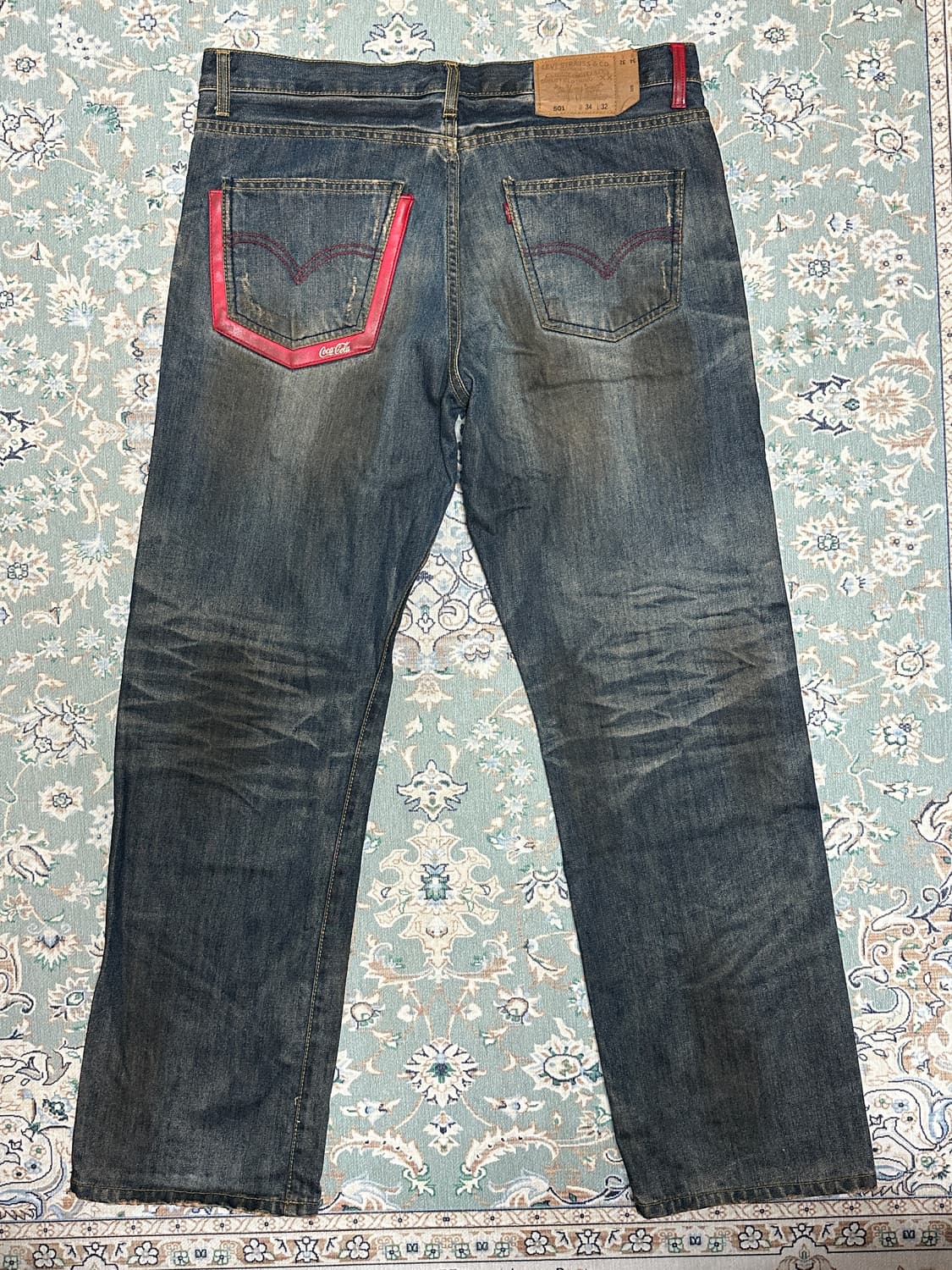 (34)90‘s 리바이스 코카콜라 데님팬츠 상품이미지2