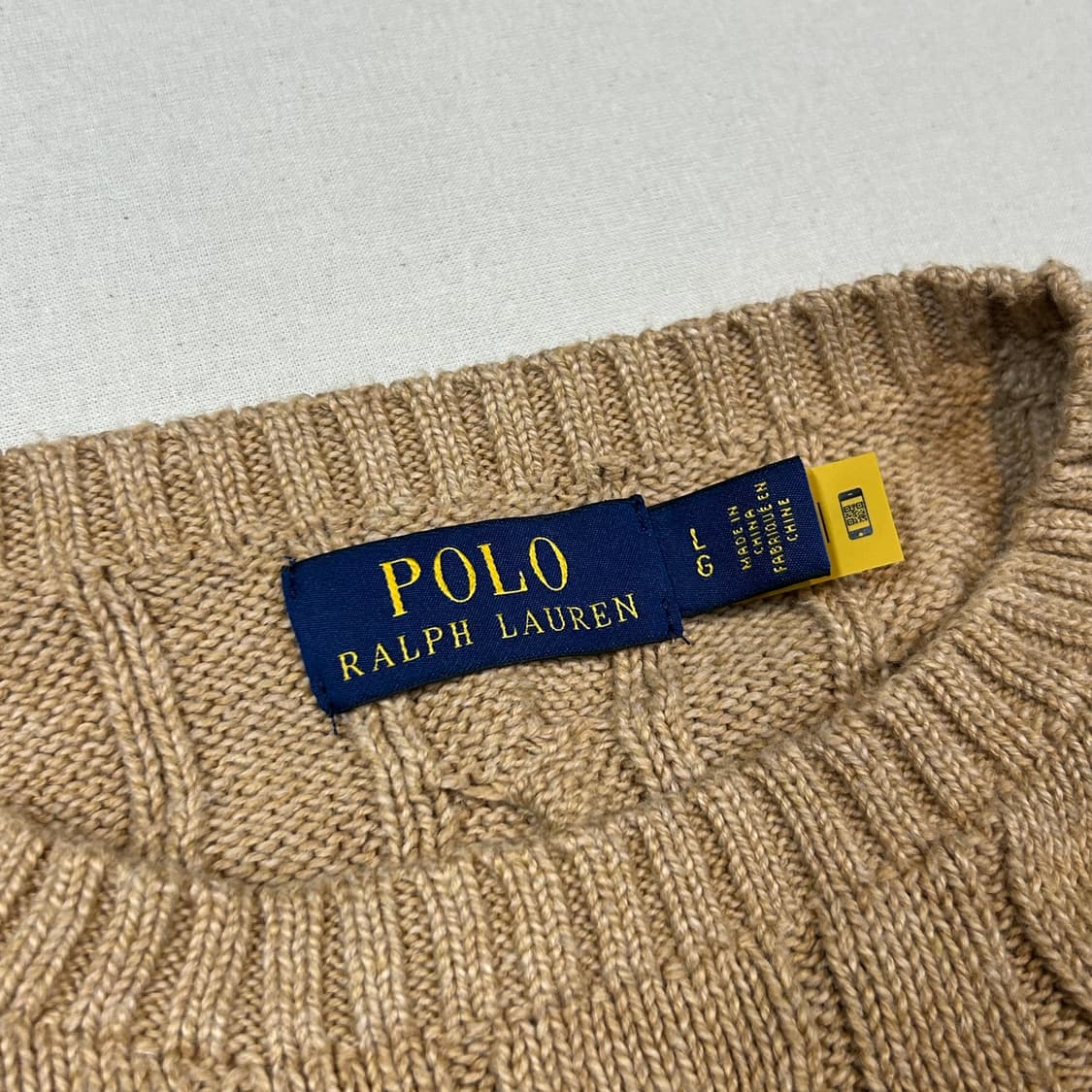 L) 폴로 랄프로렌 케이블 꽈배기 니트 신형 큐알탭 상품이미지7