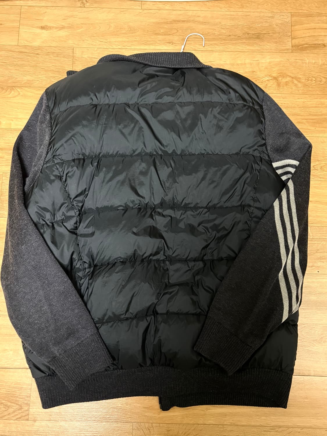 빈티지 아디다스 블랙 패딩 니트 믹스 자켓 상품이미지3