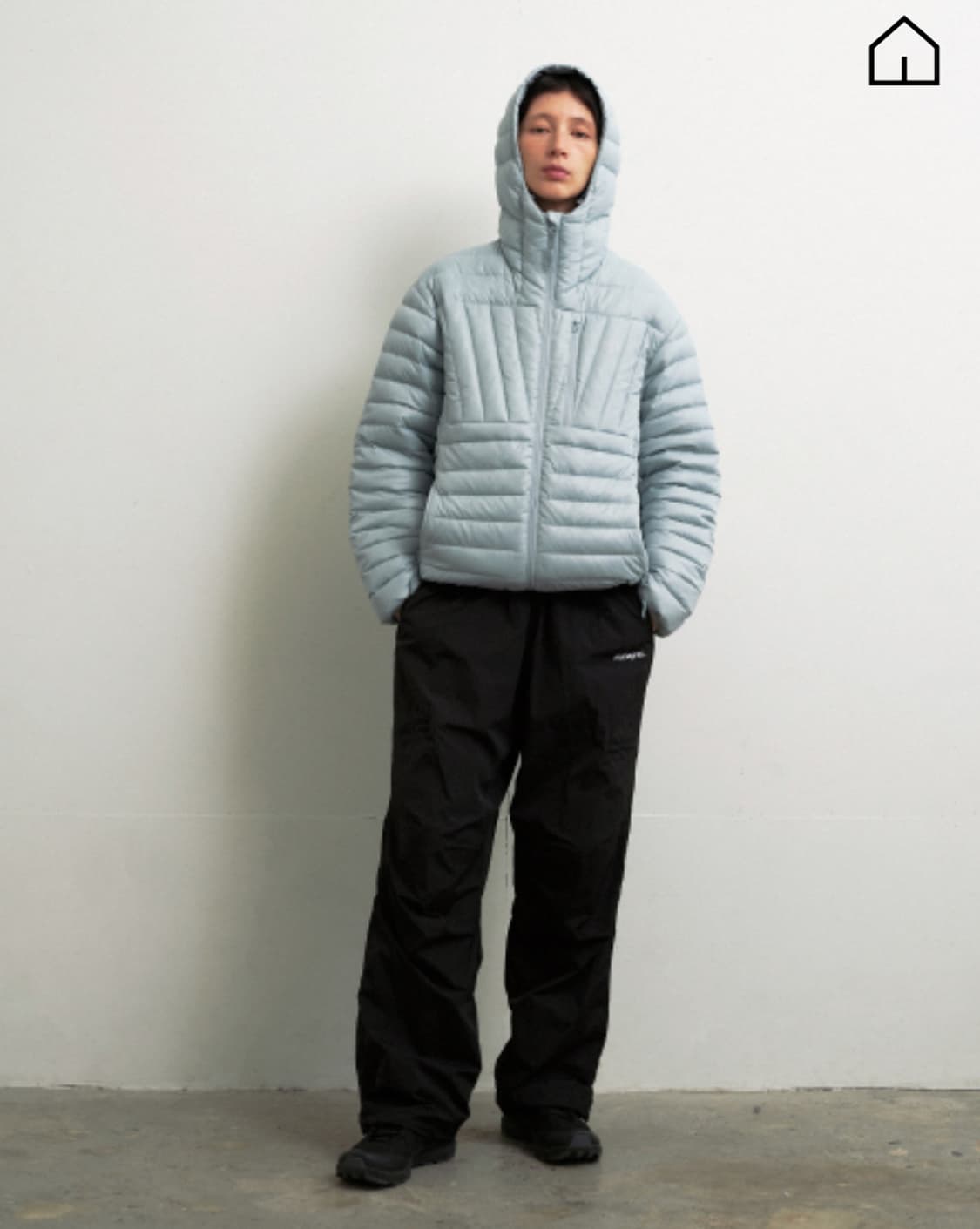마하그리드 라이트 후드 다운 푸퍼 패딩 블루 S 상품이미지2