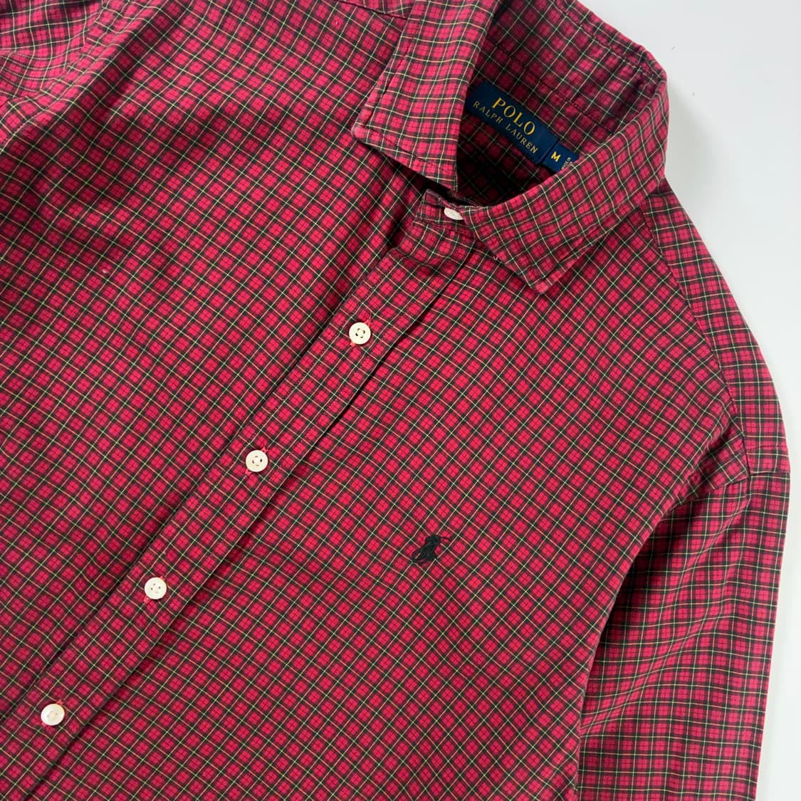 Polo  폴로 랄프로렌 자수 코튼 레드 체크 셔츠  상품이미지3