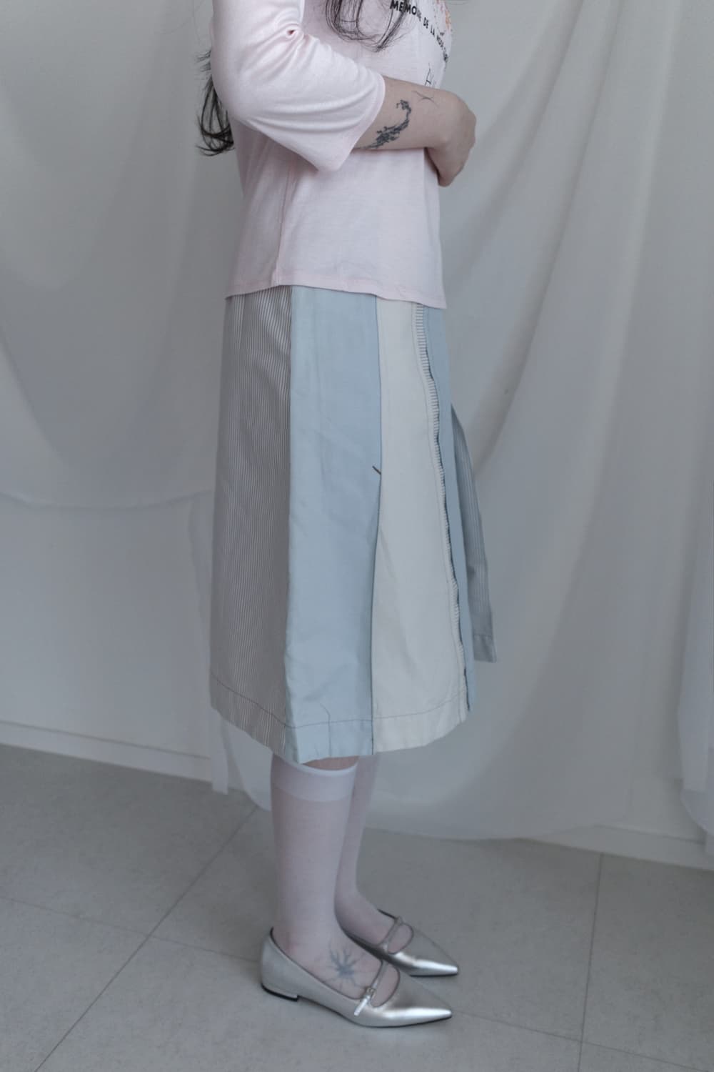 stripe patch skirt 상품이미지7
