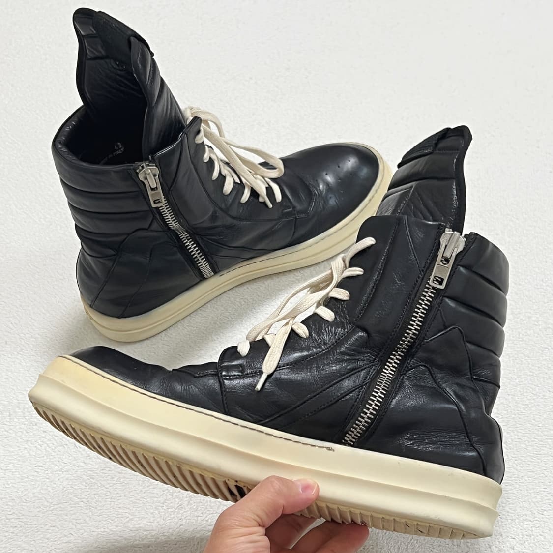 릭오웬스 14FW 지오바스켓 모노크롬 LPO 검검흰 상품이미지4