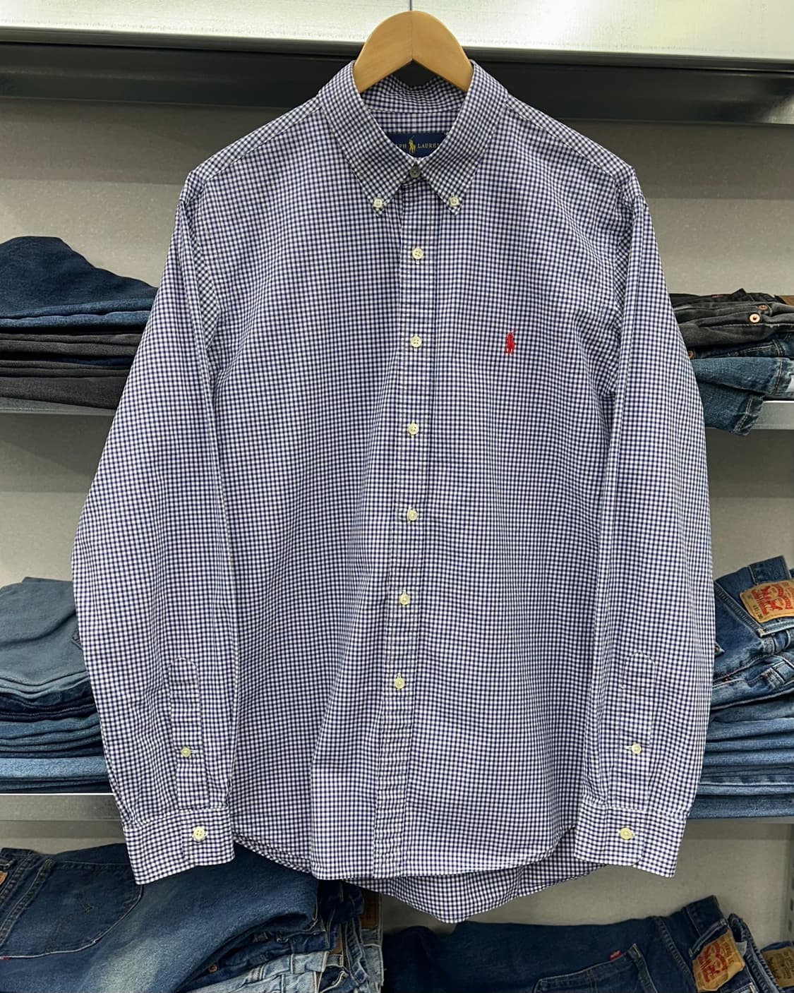 (XL)폴로 체크 셔츠-M1804 상품이미지1