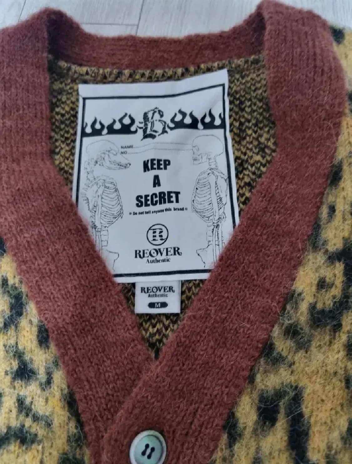 블랙아웃x리오버 알파카 가디건 레오파드 m 상품이미지3