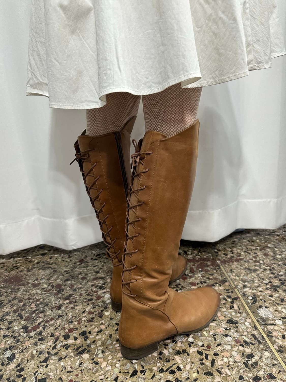 vabeene leather laceup boots 상품이미지2