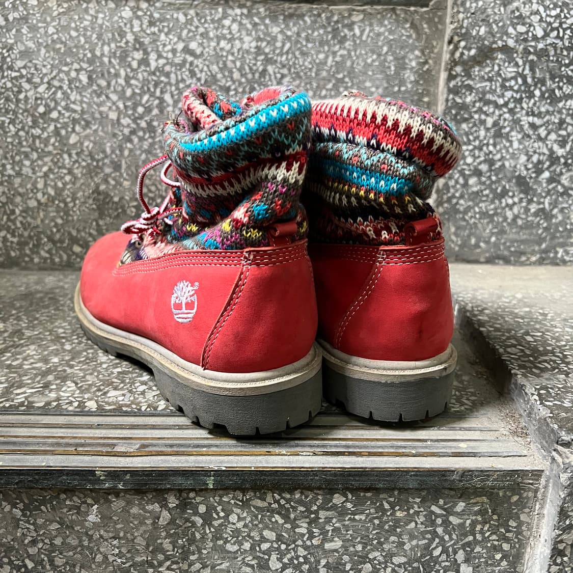 팀버랜드 아즈텍 패턴 핑크 롤탑 부츠 상품이미지3