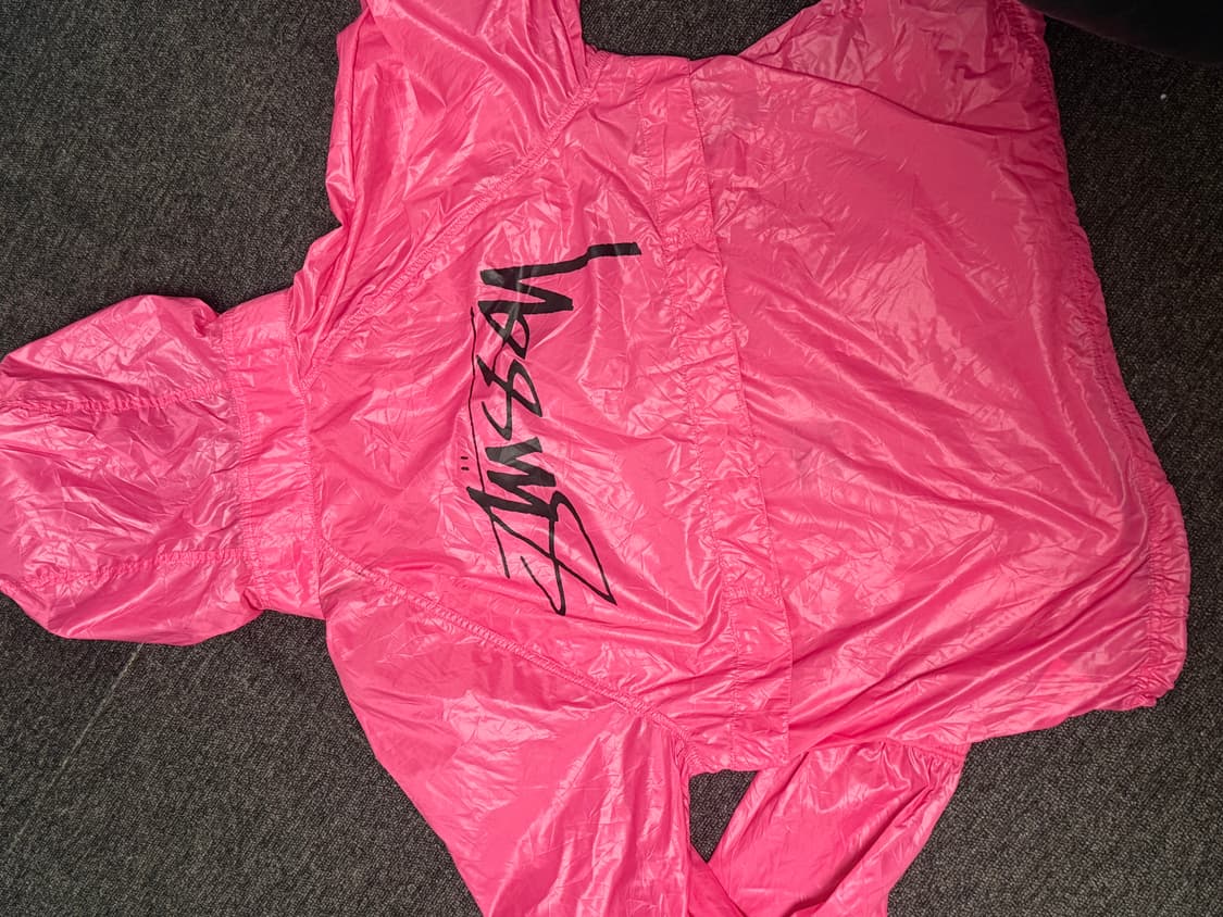 [L] 스투시 비치 쉘 링클 나일론 자켓 마젠타 상품이미지3