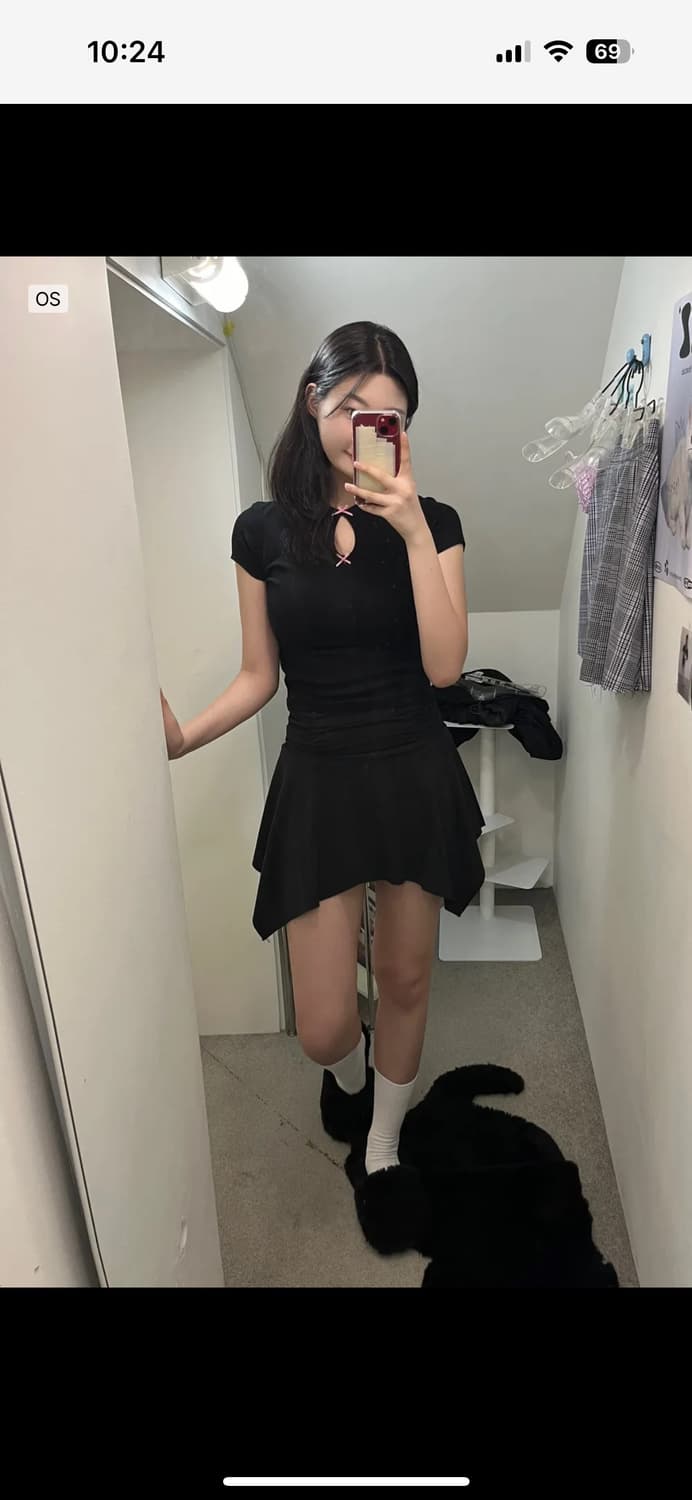 잇자바이브 코튼 플레어 미니 스커트 상품이미지4