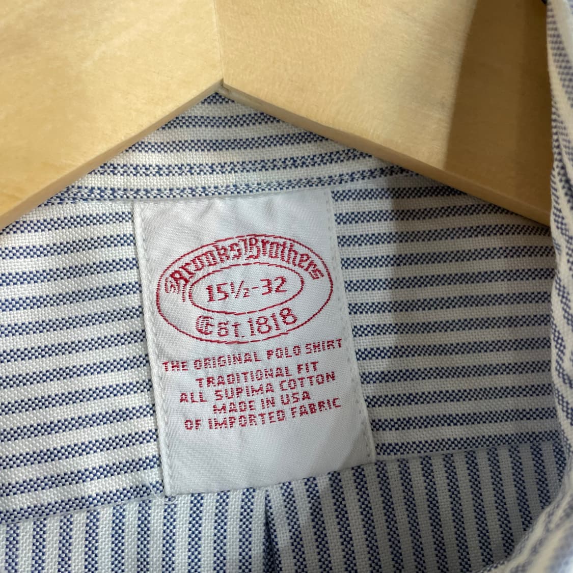 90s USA 브룩스브라더스 옥스퍼드 스트라이프 셔츠 상품이미지6