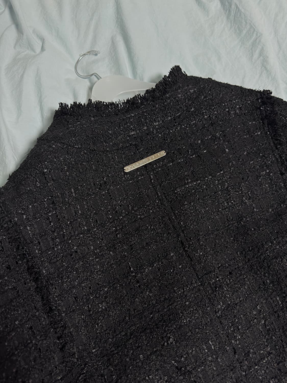 트리밍버드 프레이드 트리밍 트위드 오버핏 자켓 상품이미지2