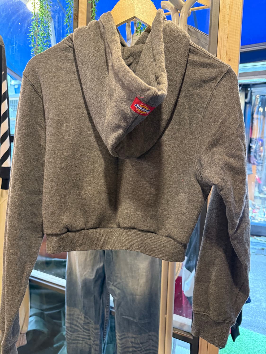 디키즈 차콜 크롭 후드티 상품이미지3