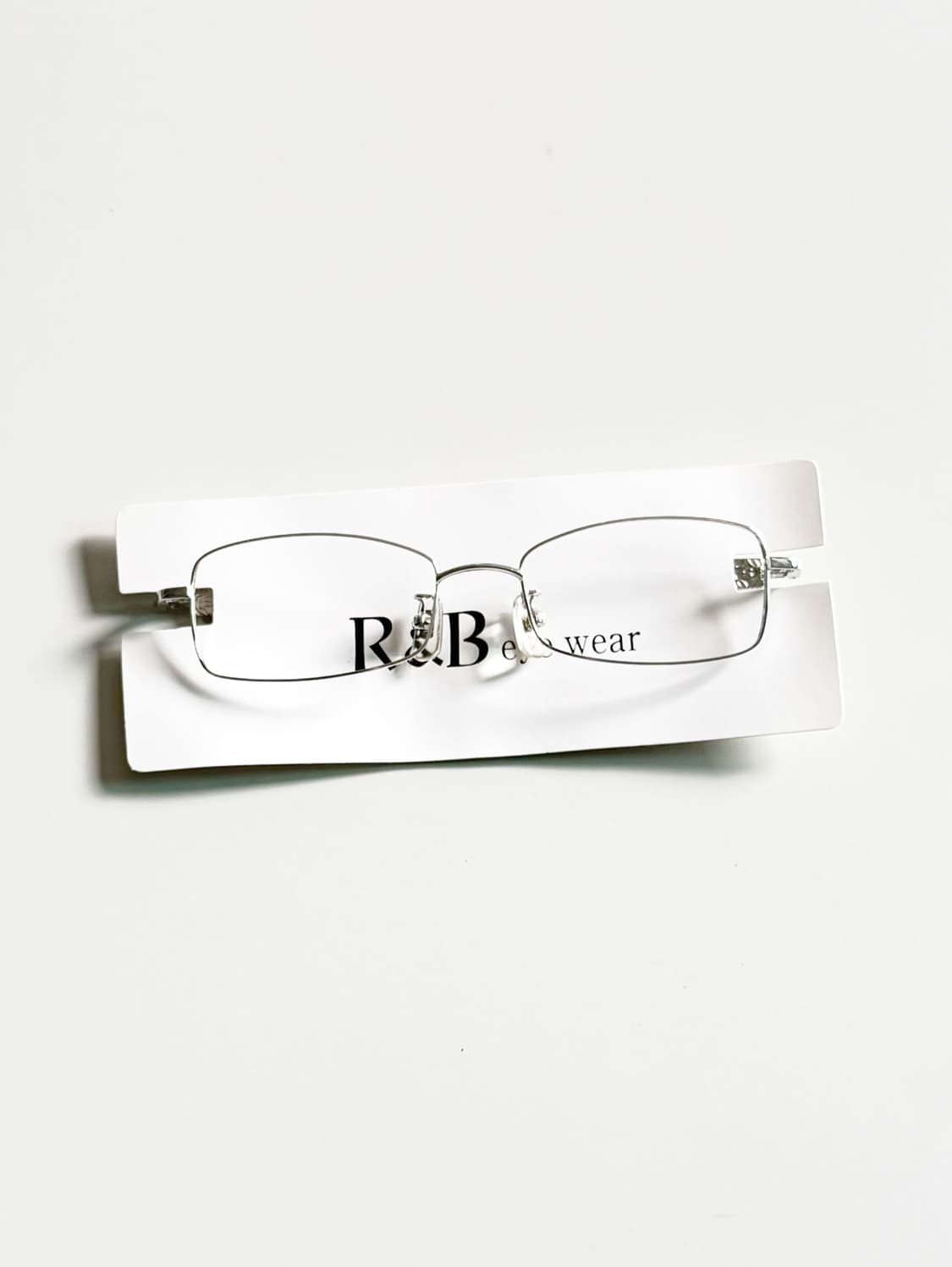 R&B EYEWEAR 실버 슬림 스퀘어 메탈 빈티지 안경 상품이미지1