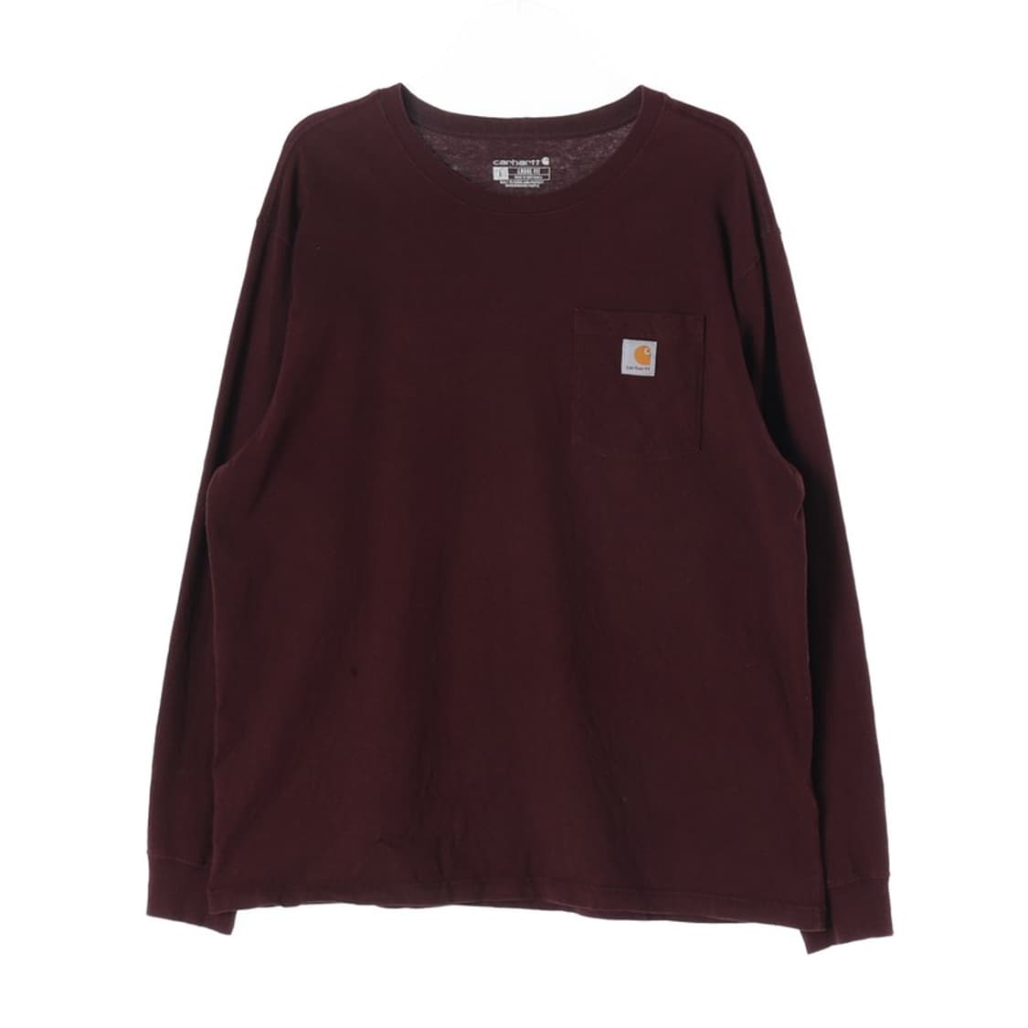 칼하트 K126 루즈핏 포켓 롱슬리브 티셔츠 버건디 L 상품이미지1