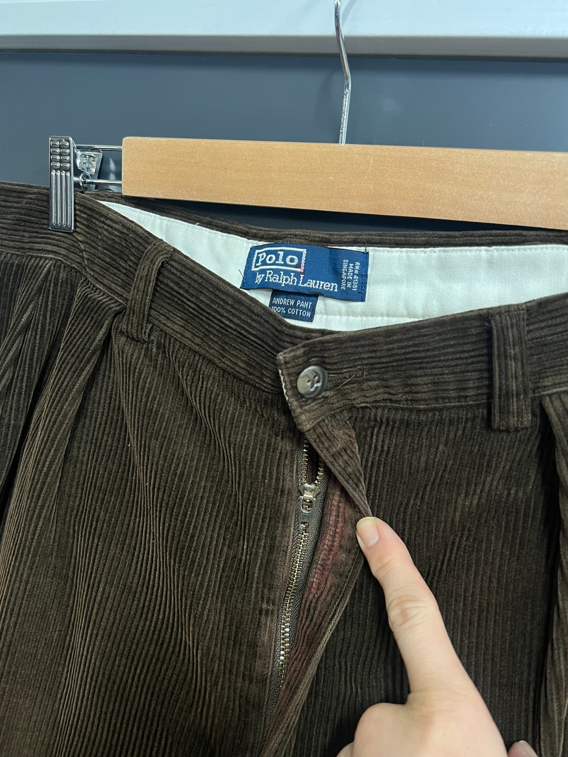 Polo Ralph Lauren 브라운 코듀로이 와이드핏 팬츠 상품이미지4