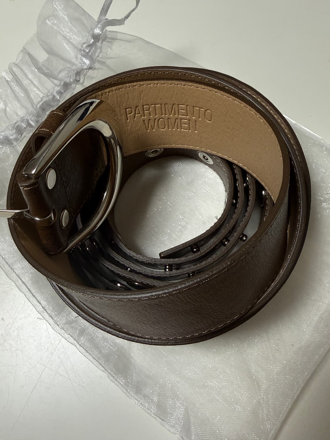 파르티멘토 3웨이 더블 레이어드 벨트 브라운 상품이미지2