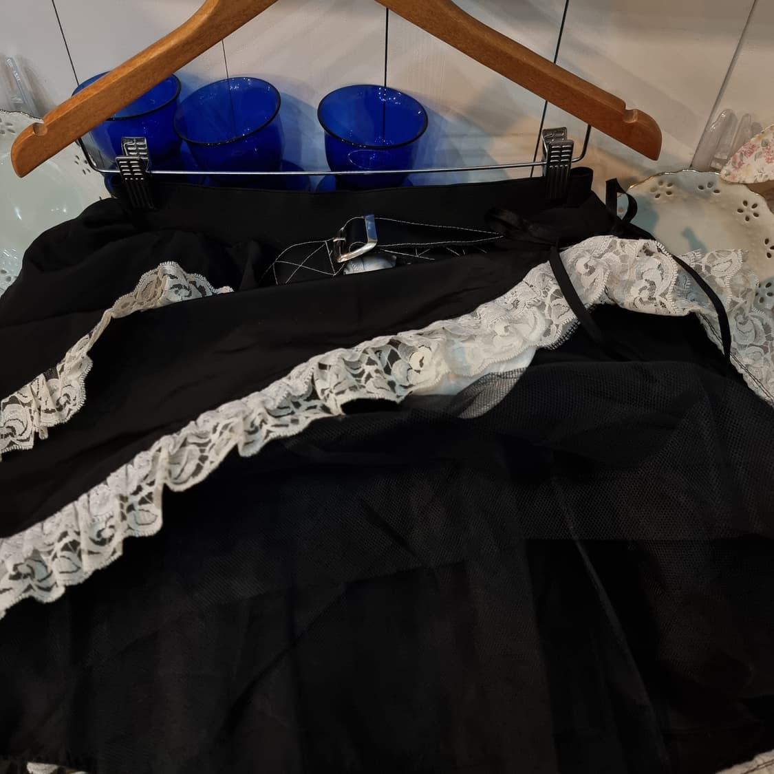 고딕 레이스업 프릴 스커트 상품이미지6