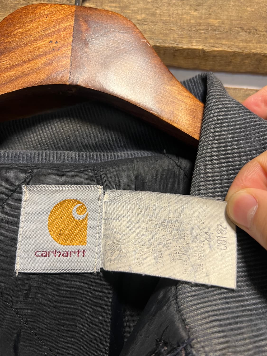 [L]90's 칼하트 USA Made CQ182 미드나잇 네이비 워크자켓 상품이미지2