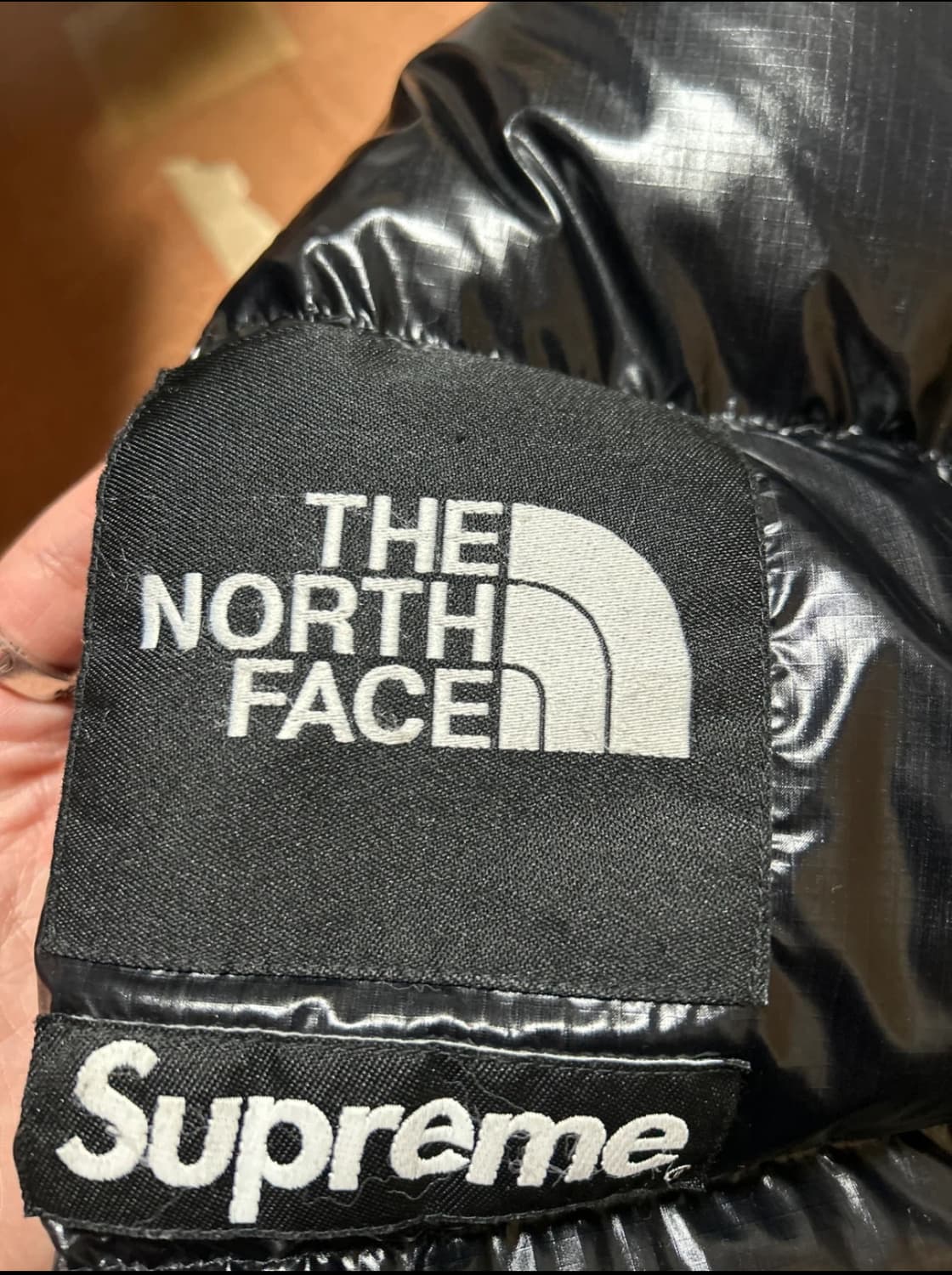 슈프림x노스페이스700 필다운 패딩블랙 상품이미지9