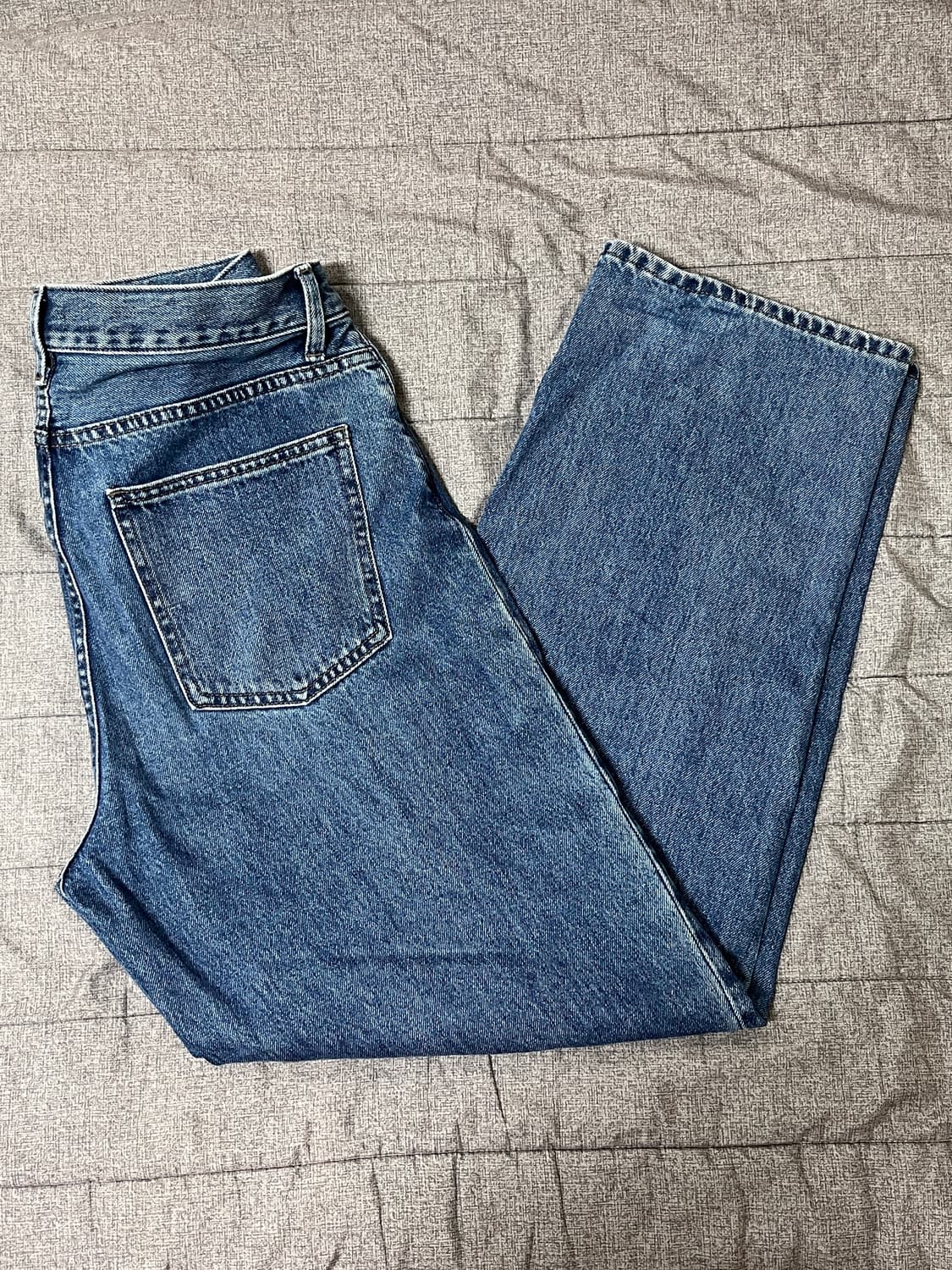 유니클로 와이드 스트레이트 진 블루 상품이미지1