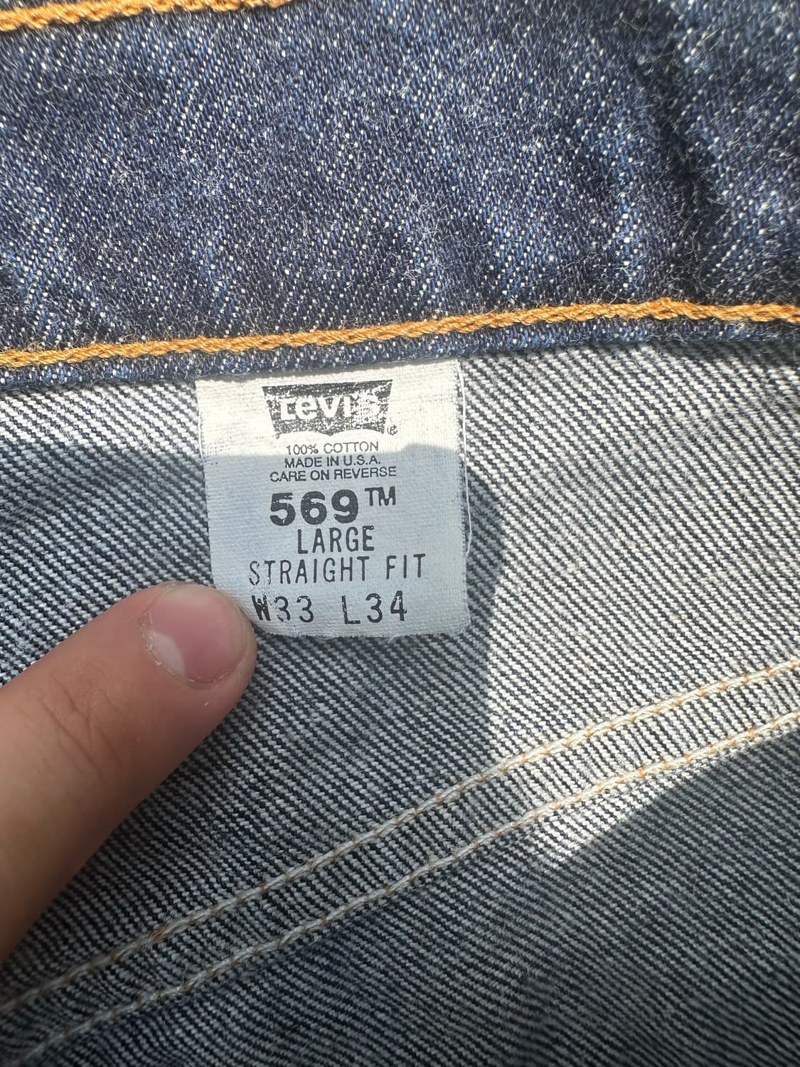 빈티지 90s 리바이스 569 인디고 데님 팬츠 상품이미지4