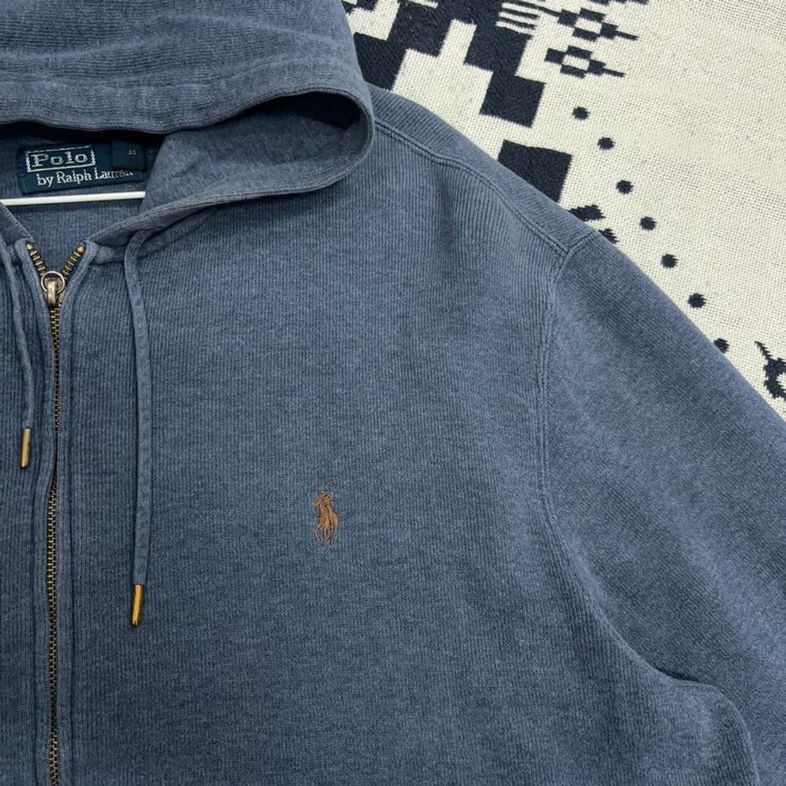 폴로 랄프로렌 빈티지 빅사이즈 투웨이 니트 후드집업 XXL P00075 상품이미지2