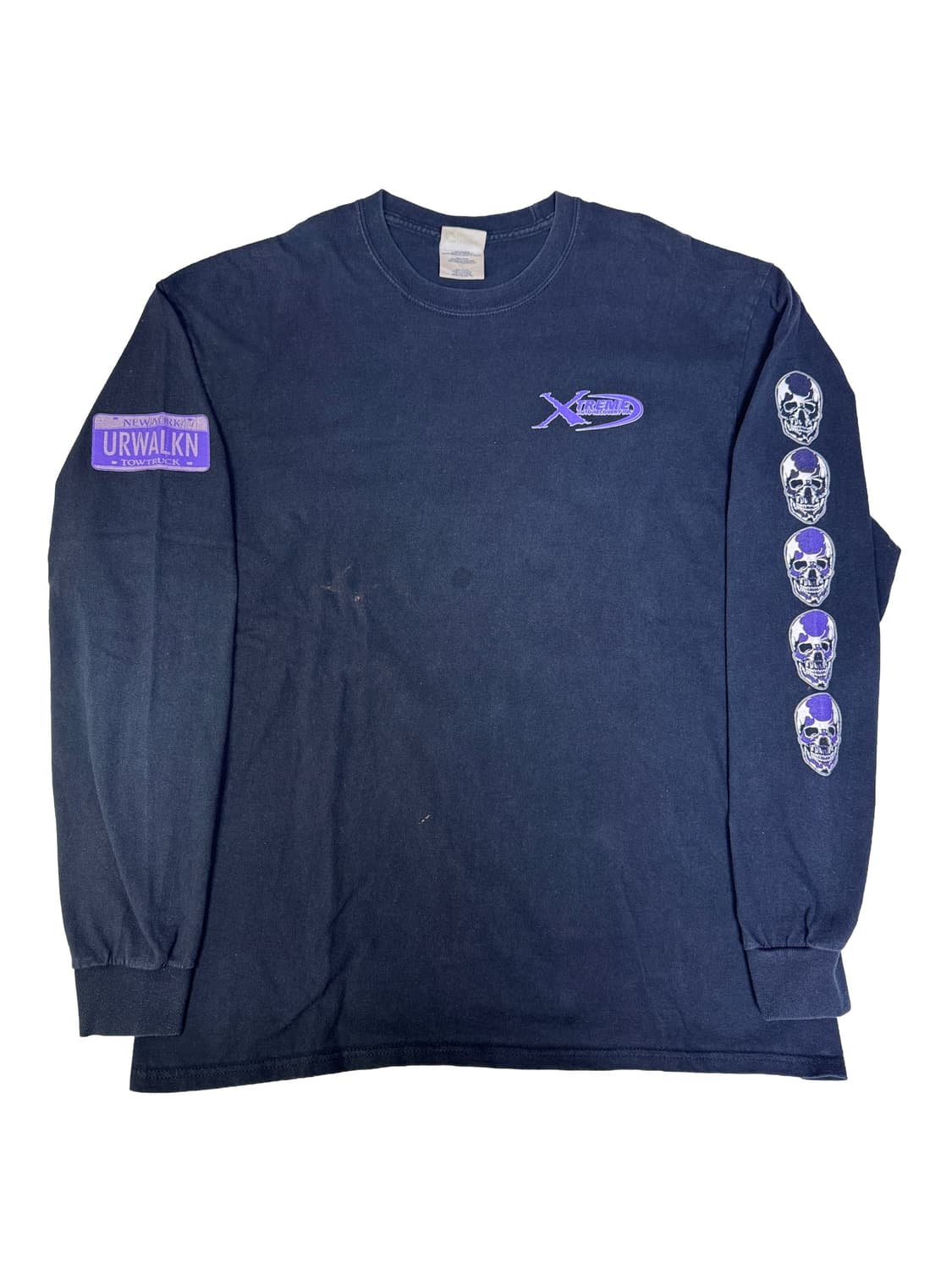 빈티지 엑스트림 오토 리커버리 XTREME 스컬 롱슬리브 티셔츠 XL 상품이미지1