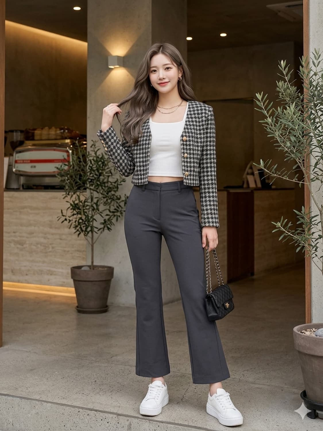 S. 안다르 (andar) 기능성 부츠컷 슬랙스 다크그레이 상품이미지1