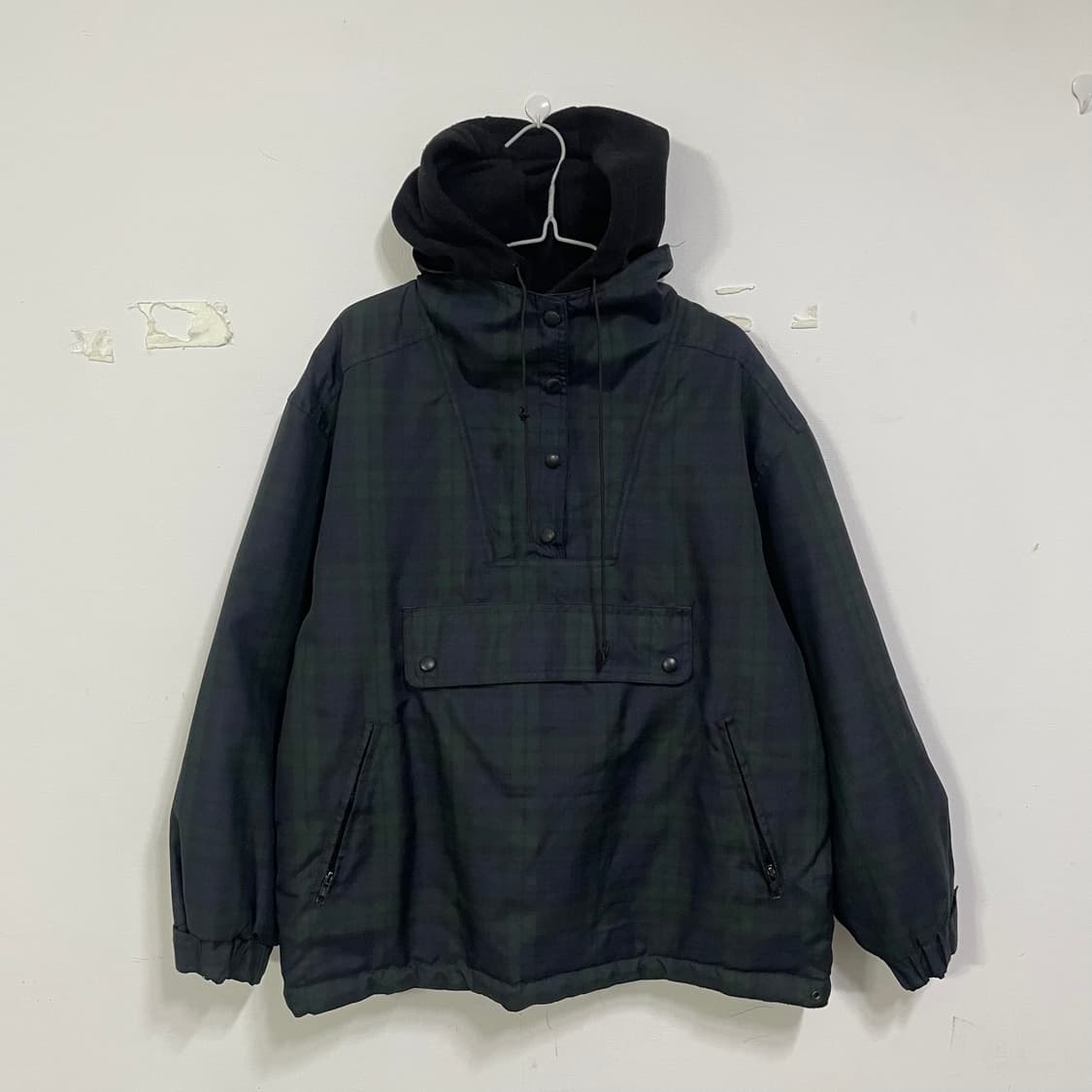 BIG AIR 풀오버 체크 바람막이 자켓 상품이미지1