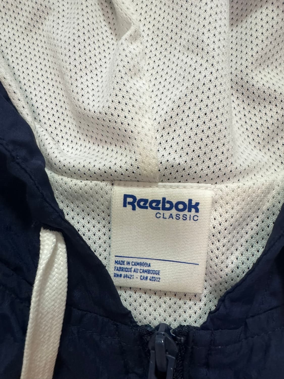 리복 일본판 바람막이 후드 반집업(M사이즈) 상품이미지3