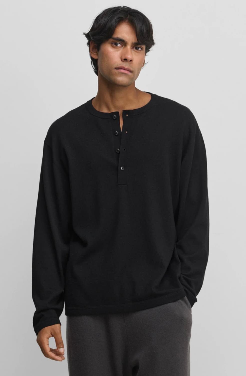 [F]익스트림캐시미어 26ss 파투 헨리넥 티셔츠/그레이 상품이미지3